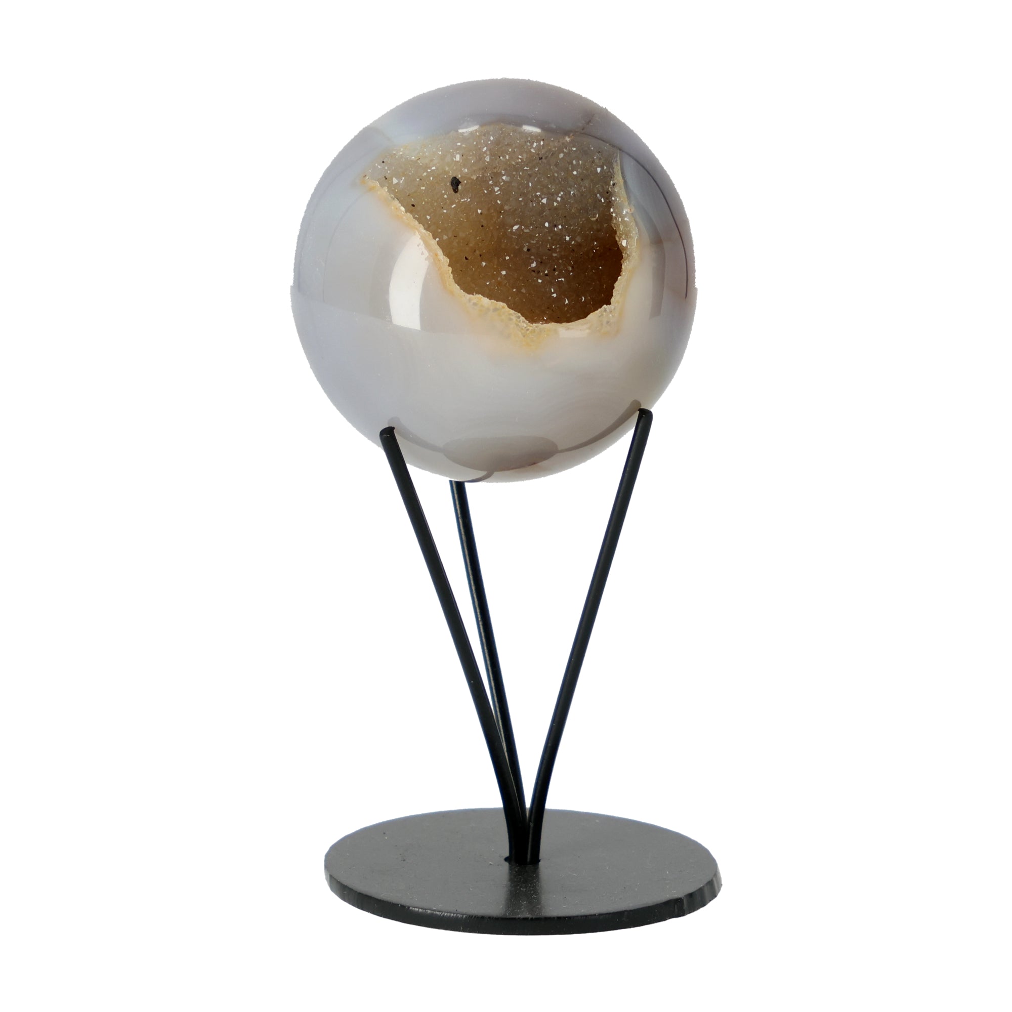 Achat Kugel auf Metallständer