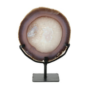Aura Circle Agate on Stand - Calm Center & Perfect Harmony