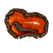 Liquid Fire Achat Scheibe - glühende Rot- und Glutstrukturen - pure Energie in Stein