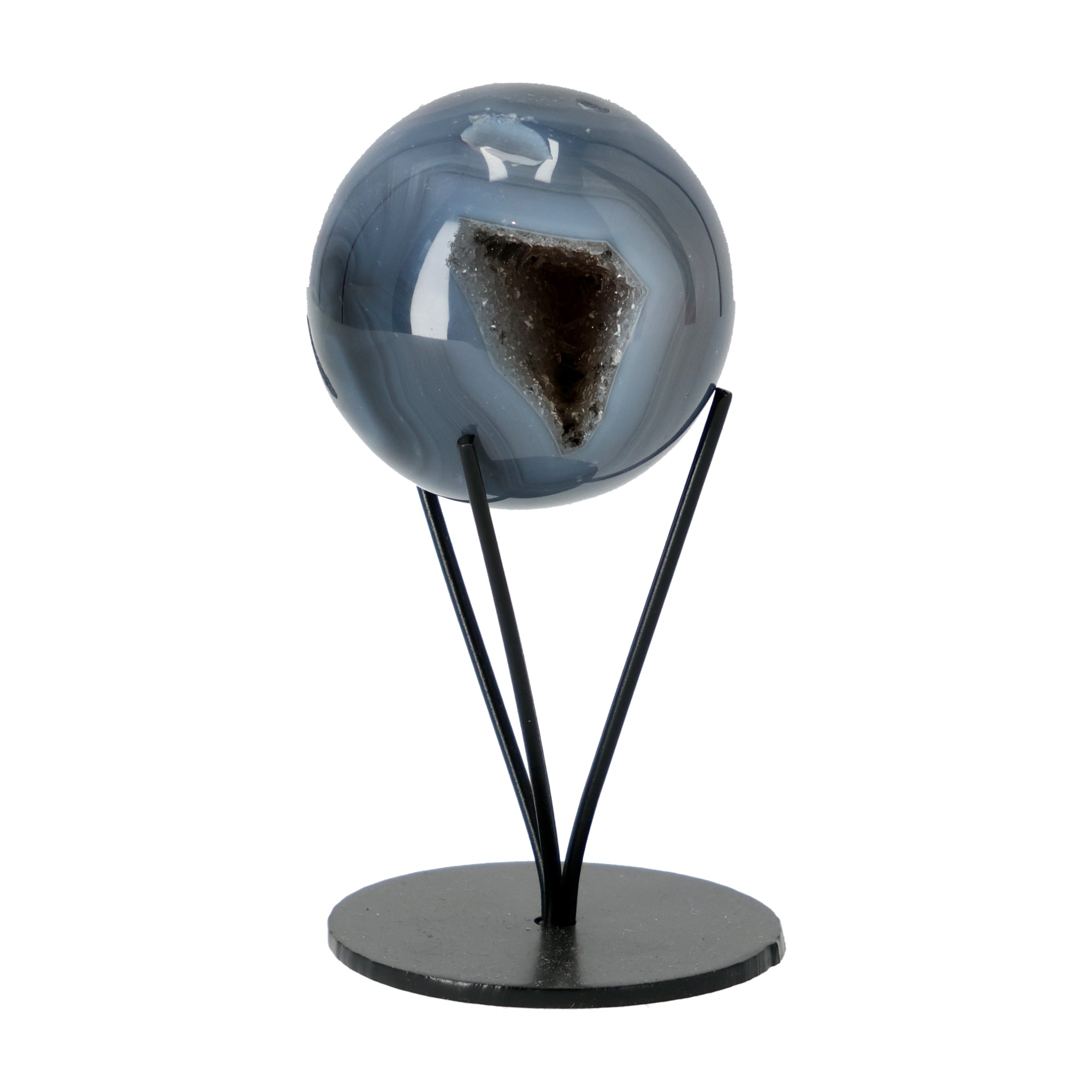 Achat Kugel auf Metallständer