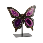 Achat Schmetterling auf Metallständer (#375)