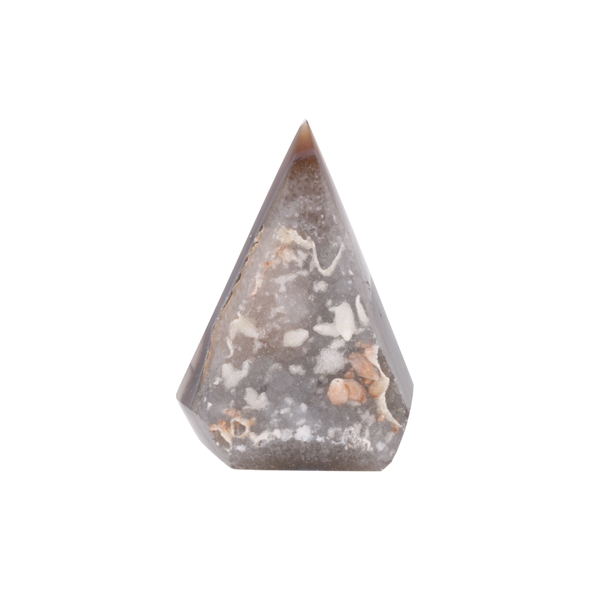 Desert Prism ✦ Achat-Spitze mit Kristallstruktur | 1.012 g (#842)