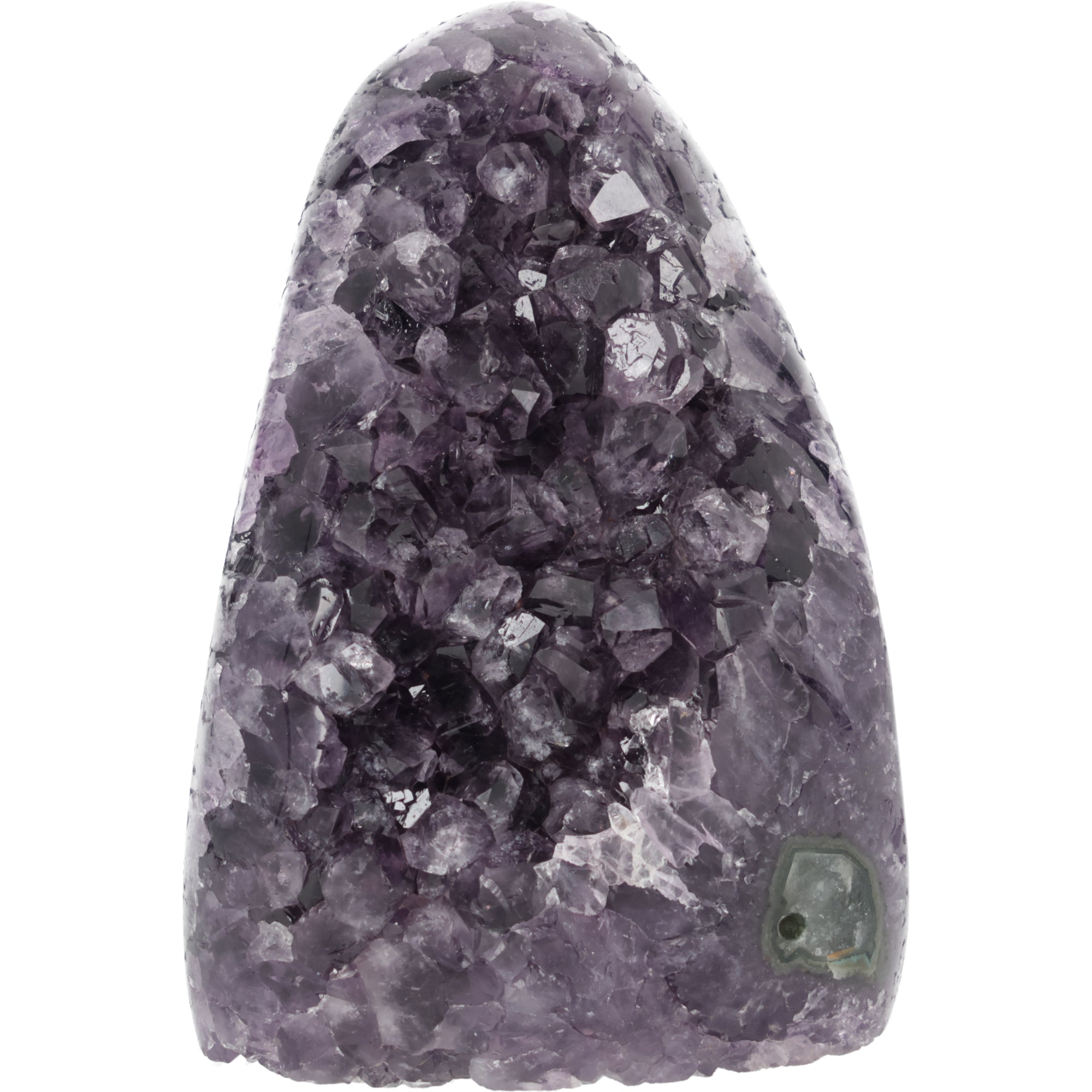Amethyst Cut Base aus Uruguay – Dunkelviolettes Naturunikat mit Achatauge (#551)