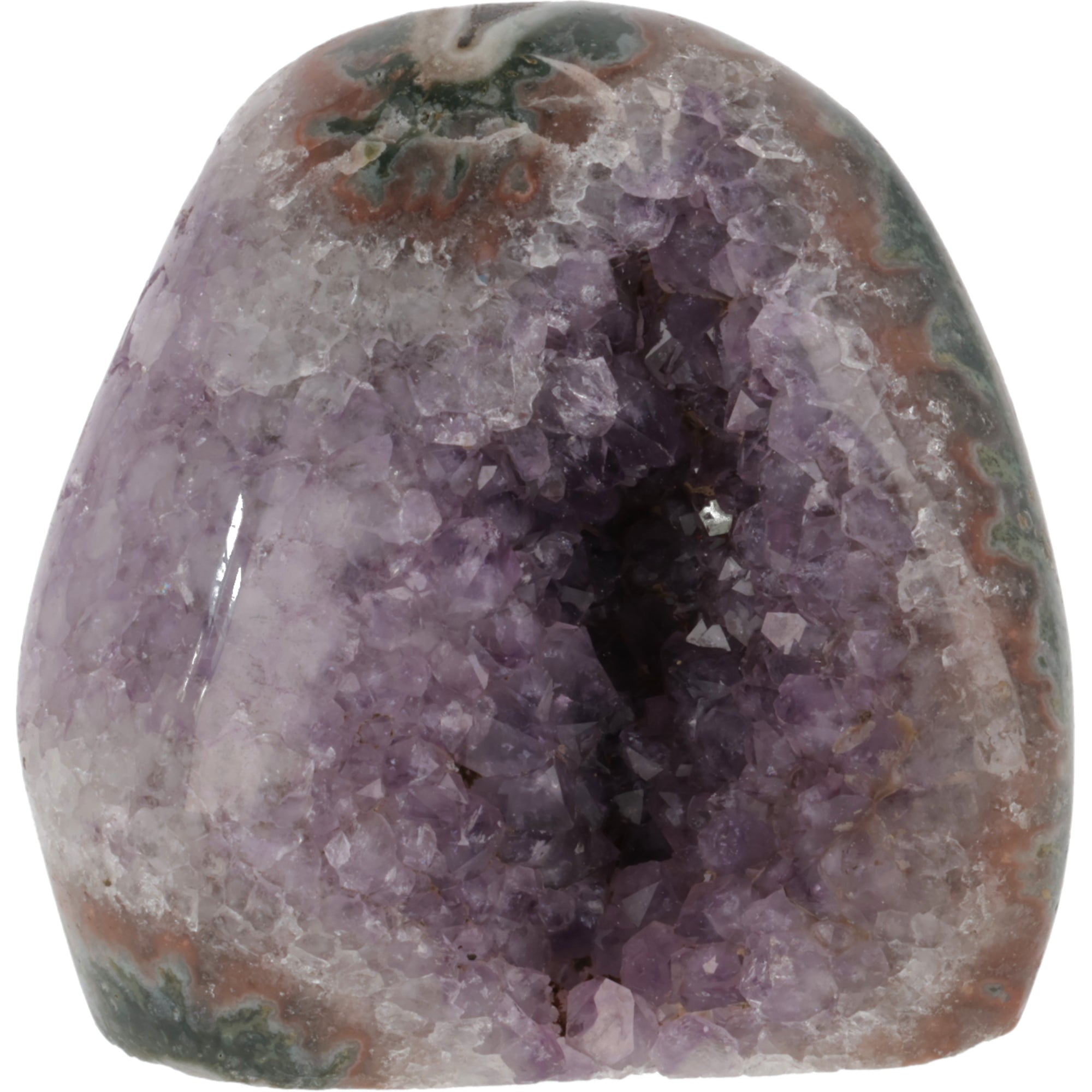 Amethyst aus Uruguay – Natürliches Einzelstück mit markanten Achatstrukturen 430g (#669)