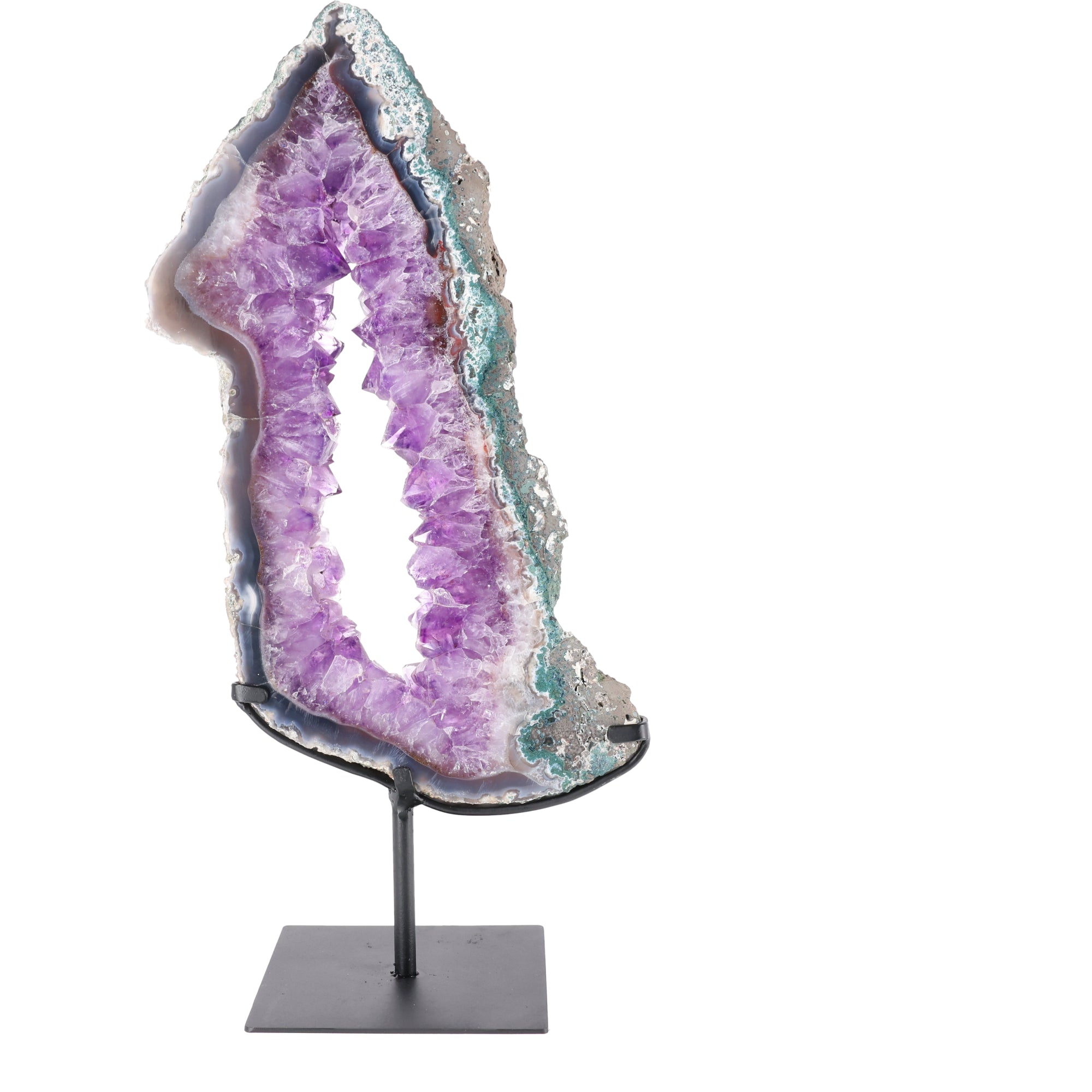 Seepferdchen „Poseidons Wächter“ | Amethyst Portalscheibe aus Brasilien | 4.242g (#702)