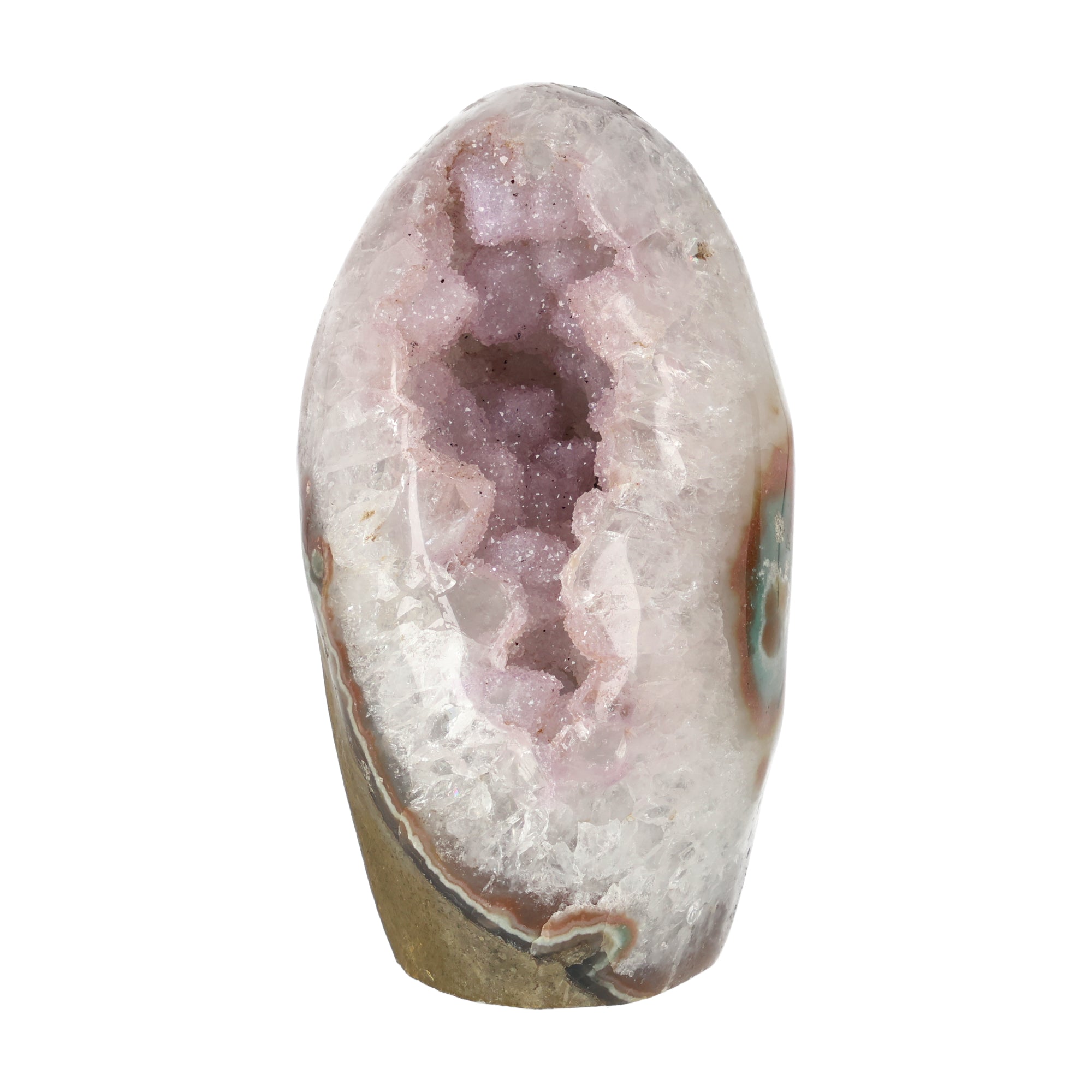 Regenbogen Amethyst aus Uruguay mit violetten Kristallen und natürlicher Farbvariation, hochwertiges Amethyst Unikat