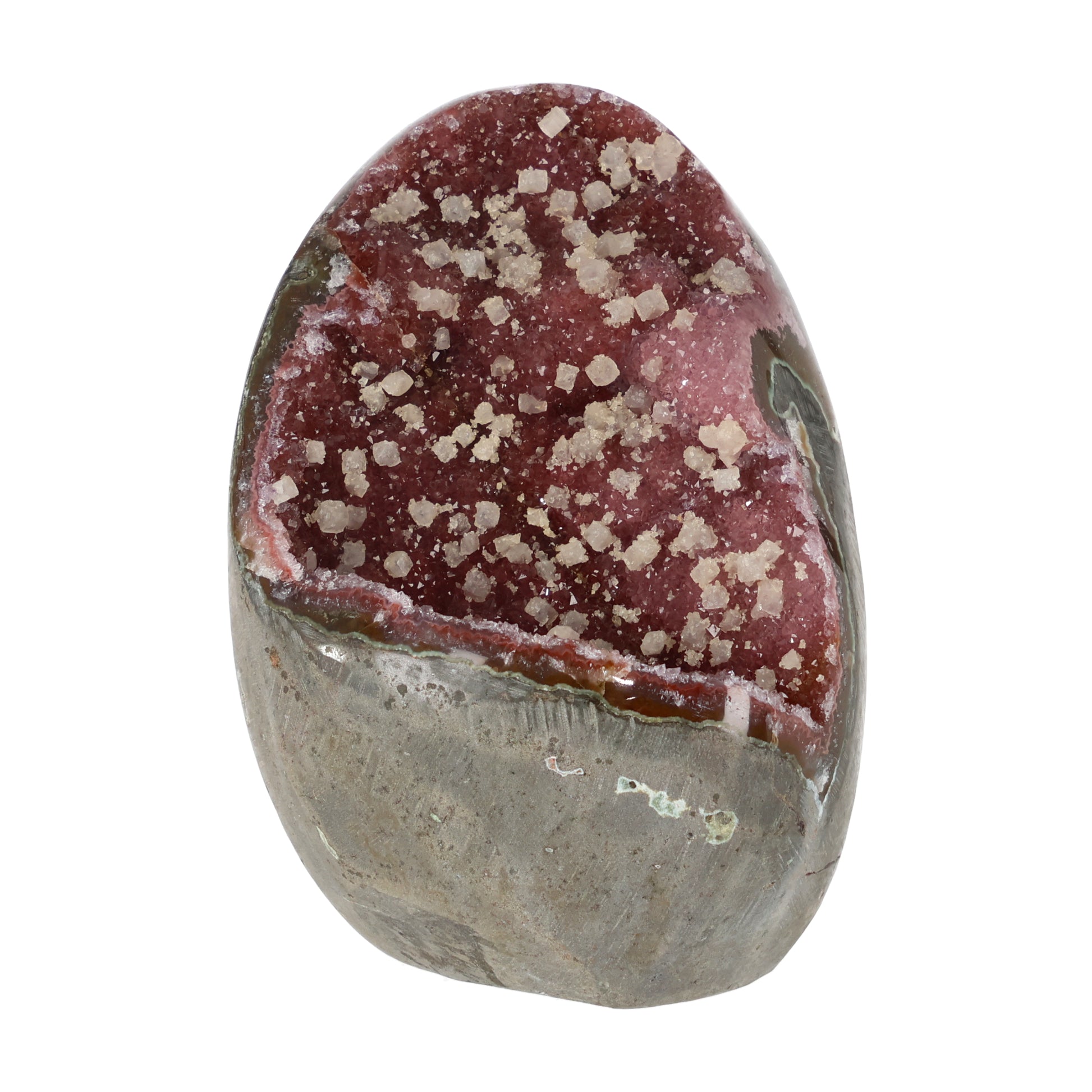 Regenbogen Amethyst aus Uruguay mit violetten Kristallen und natürlicher Farbvariation, hochwertiges Amethyst Unikat