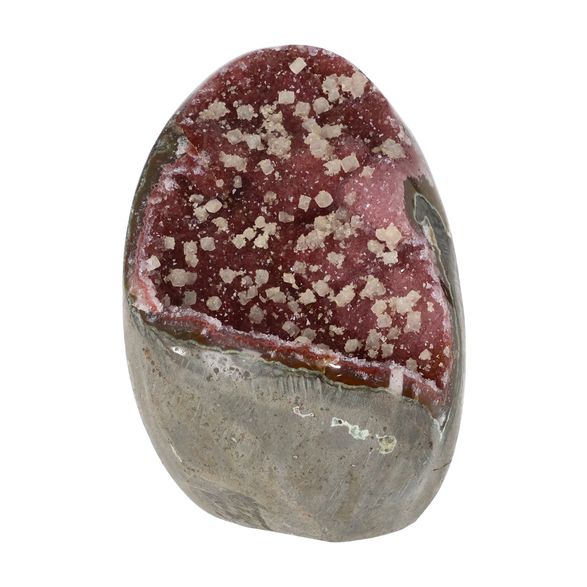 Regenbogen Amethyst aus Uruguay mit violetten Kristallen und natürlicher Farbvariation, hochwertiges Amethyst Unikat