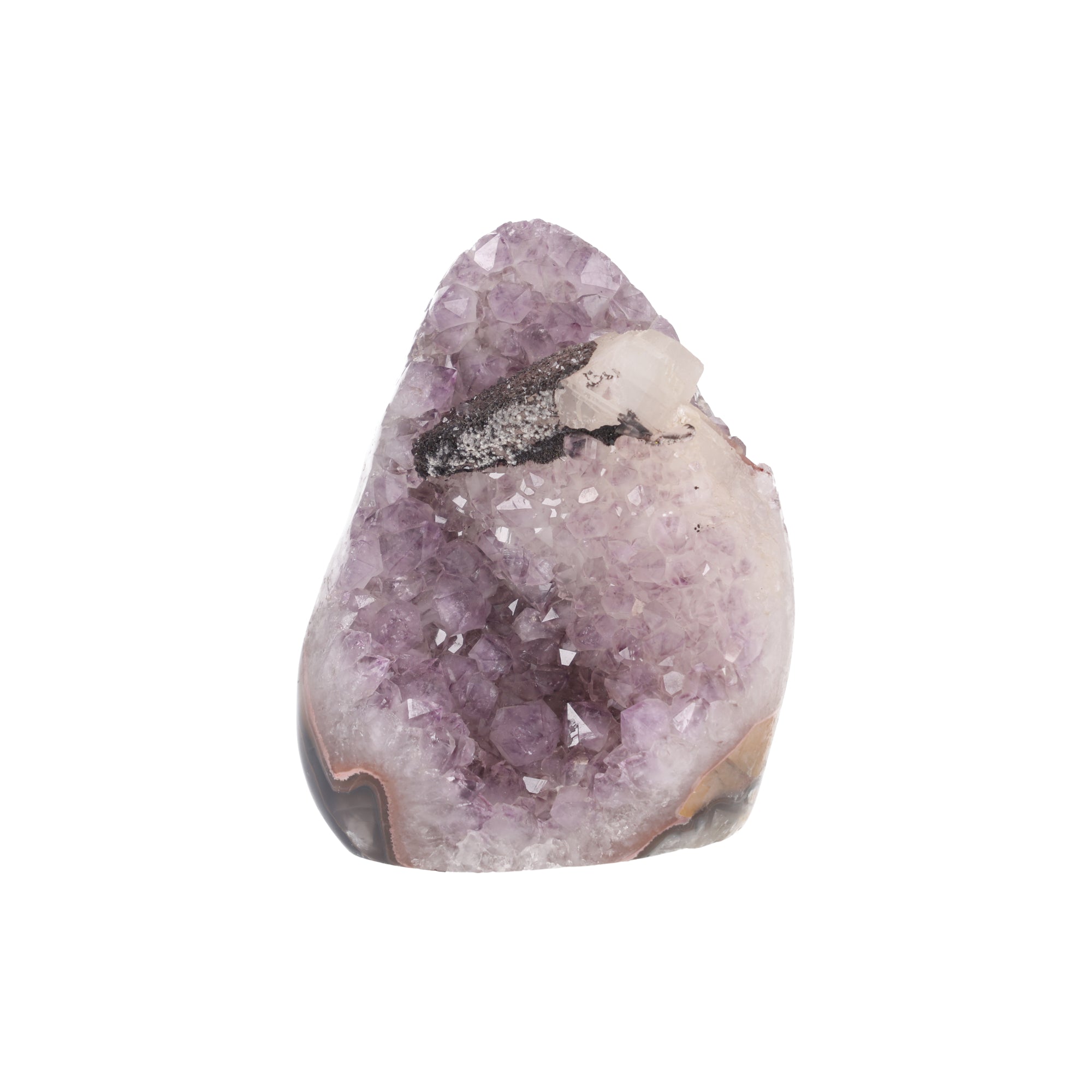 Lavender Edge ✦ Amethyst mit Calcit & Turmalin aus Uruguay | 1.698 g  (#806)