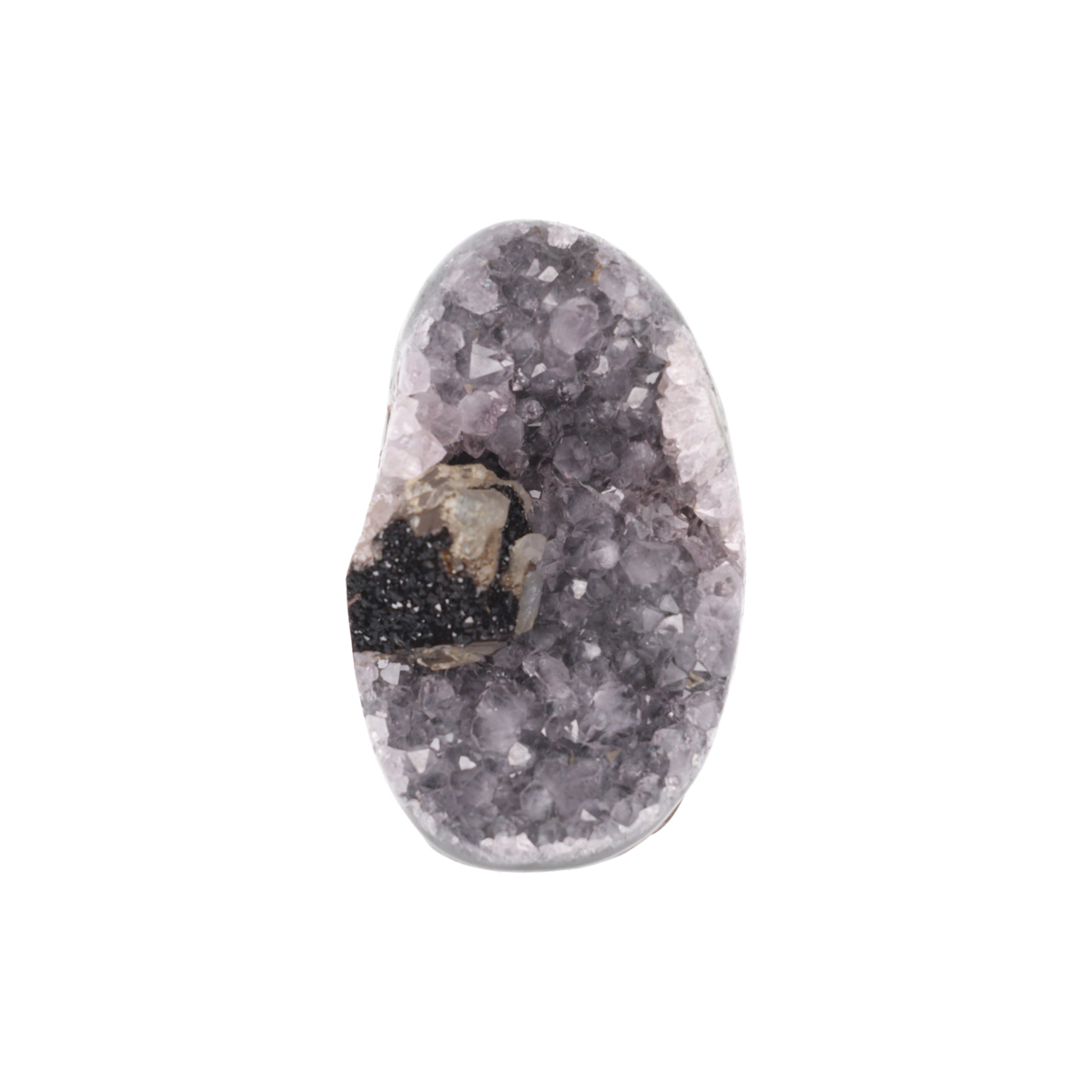Smoky Violet ✦ Amethyst mit Calcit & Turmalin aus Uruguay | 935 g (#818)