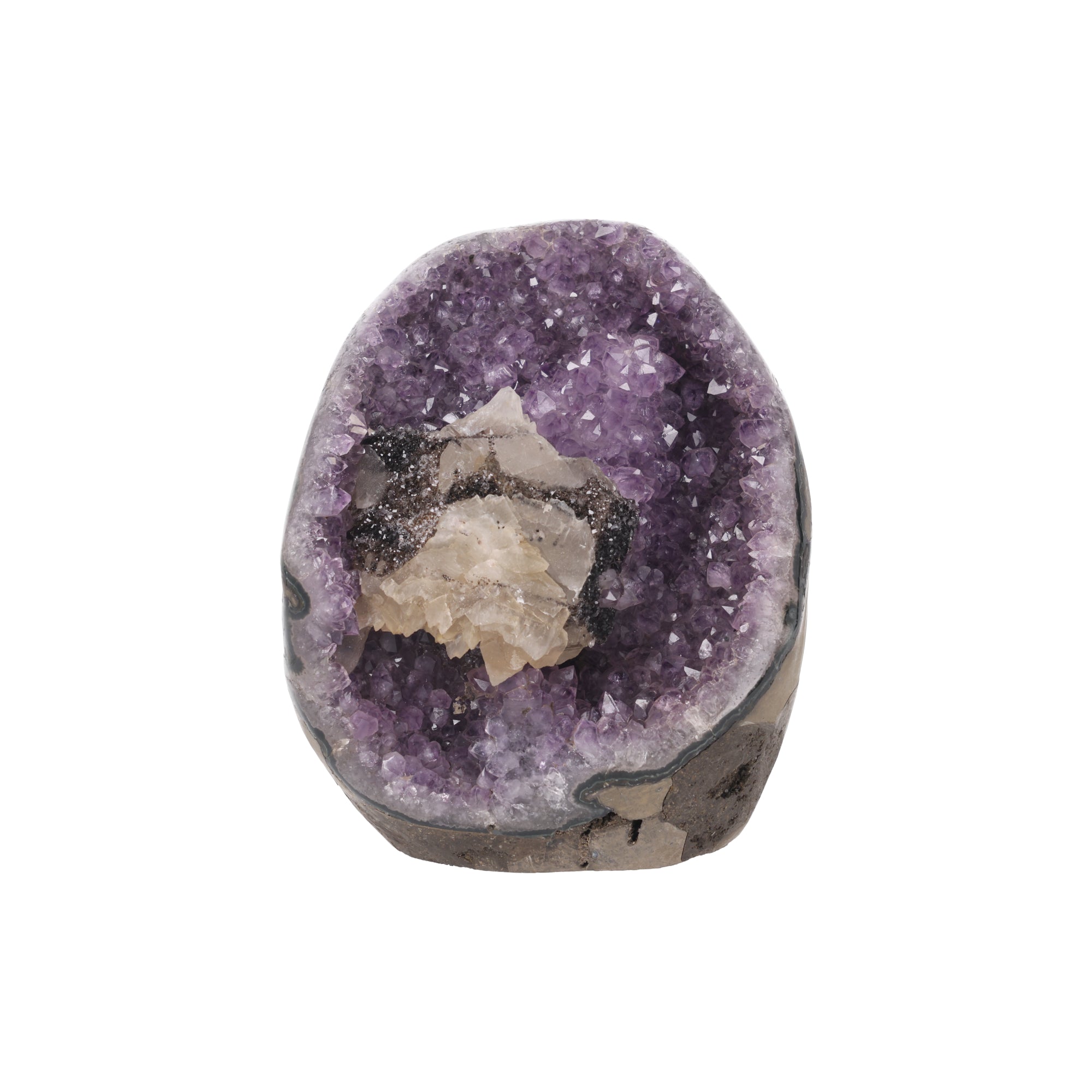 Uruguay Dream Amethyst Druse mit Calcit aus Uruguay | 3.828 g (#785)