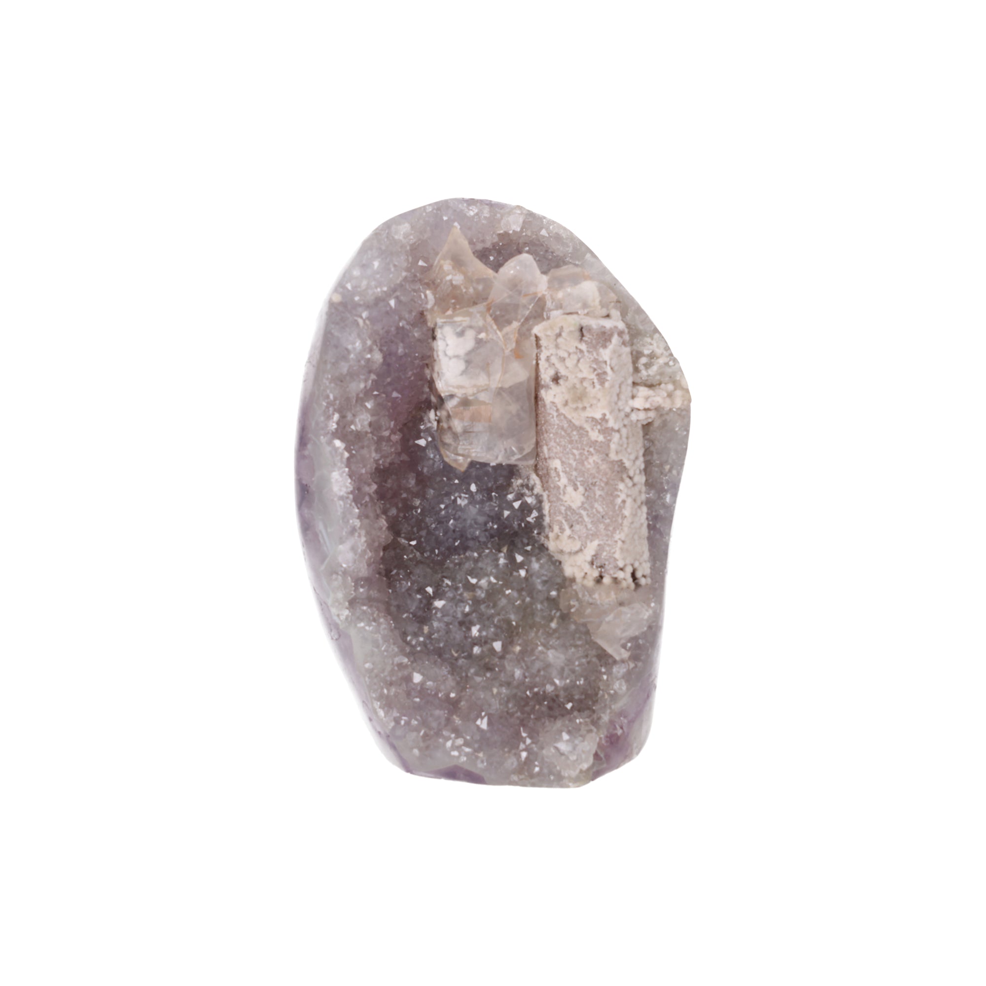 Moonstone Veil ✦ Amethyst mit Calcit aus Uruguay | 2.371 g  (#811)