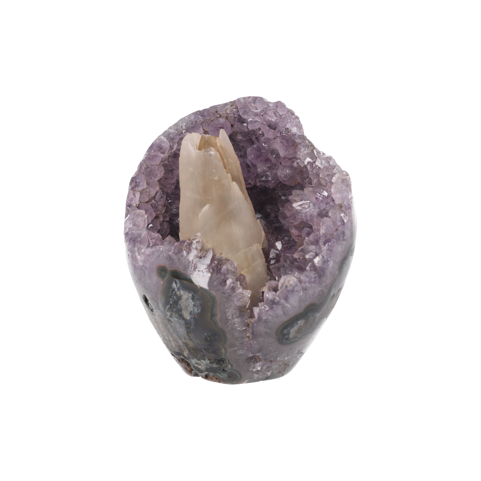 Lavender Spire ✦ Amethyst mit Calcit aus Uruguay | 2.078 g (#793)