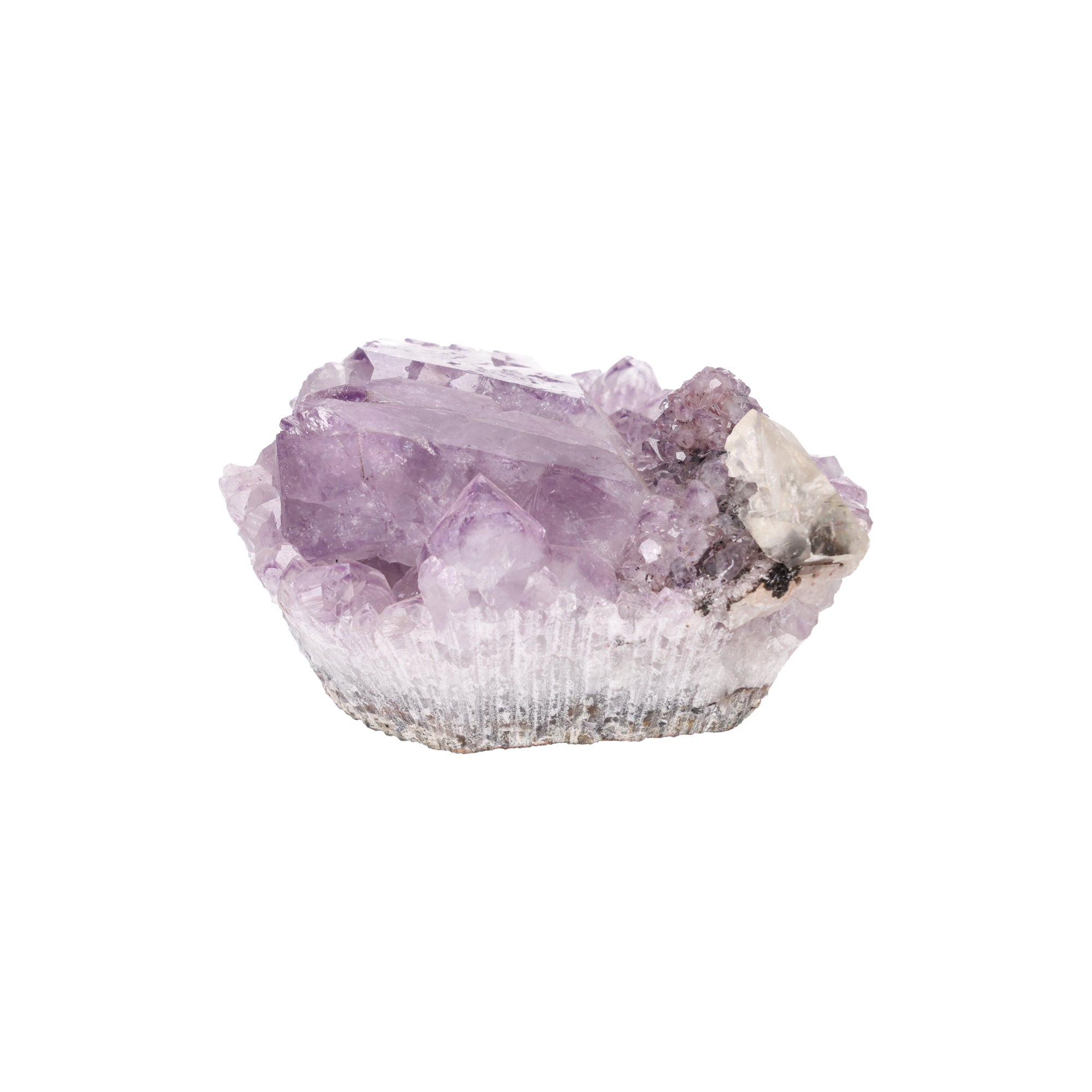 Lavender Crown ✦ Amethyst mit Calcit & Turmalin aus Uruguay | 1.637 g (#822)