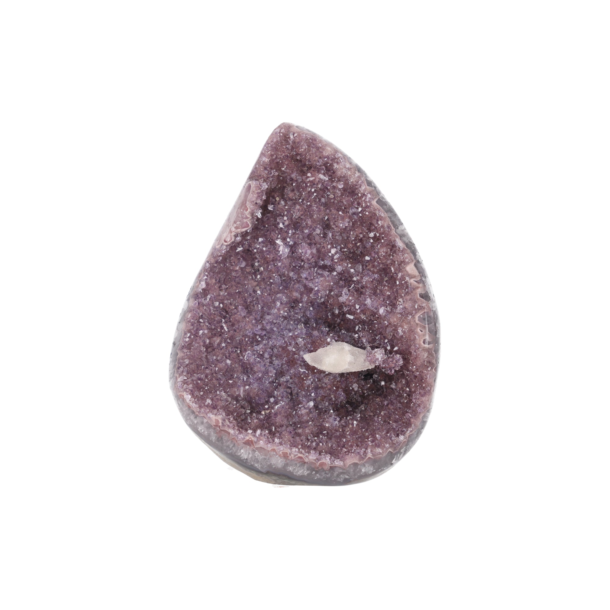 Crystal Whisper ✦ Amethyst-Druse mit Calcit Drusy | 1120 g (#846)