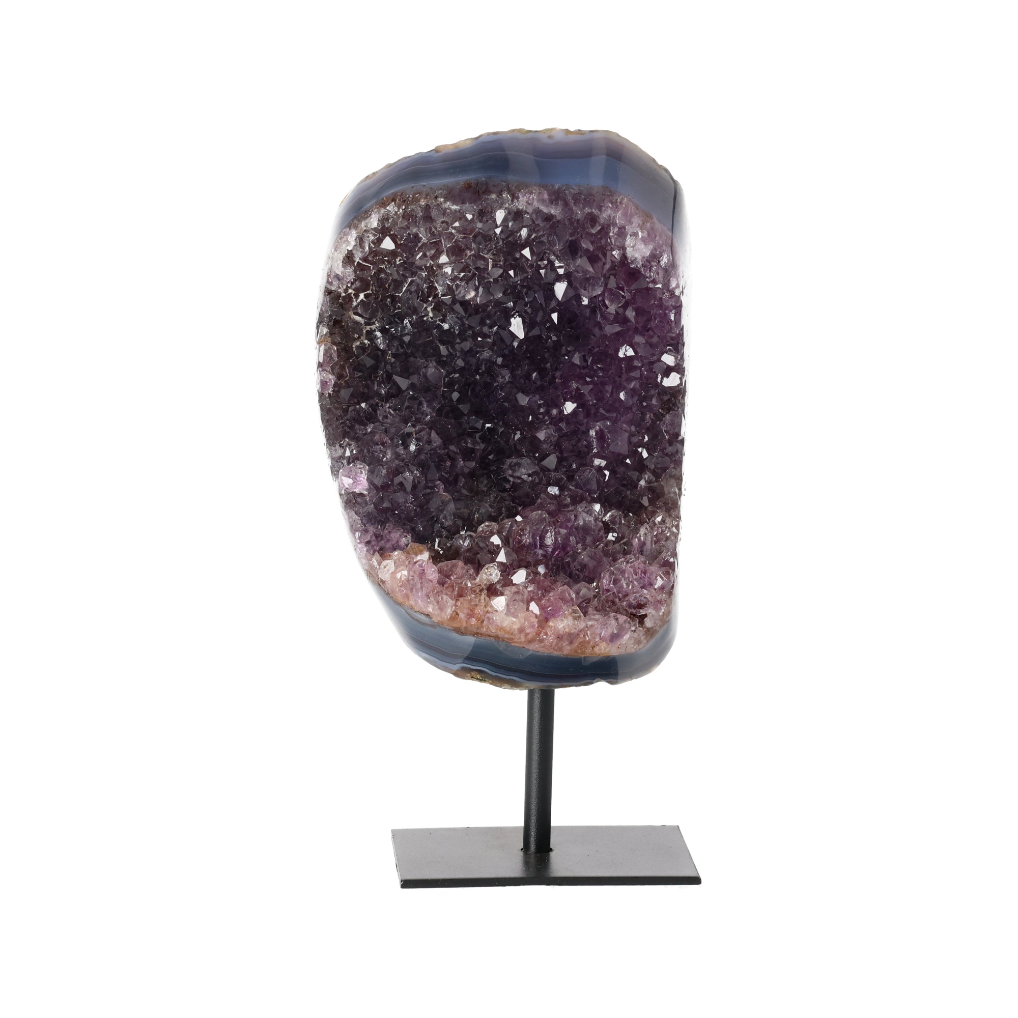 Starlight Vein – Amethyst mit blauem Achat aus Brasilien (#010)