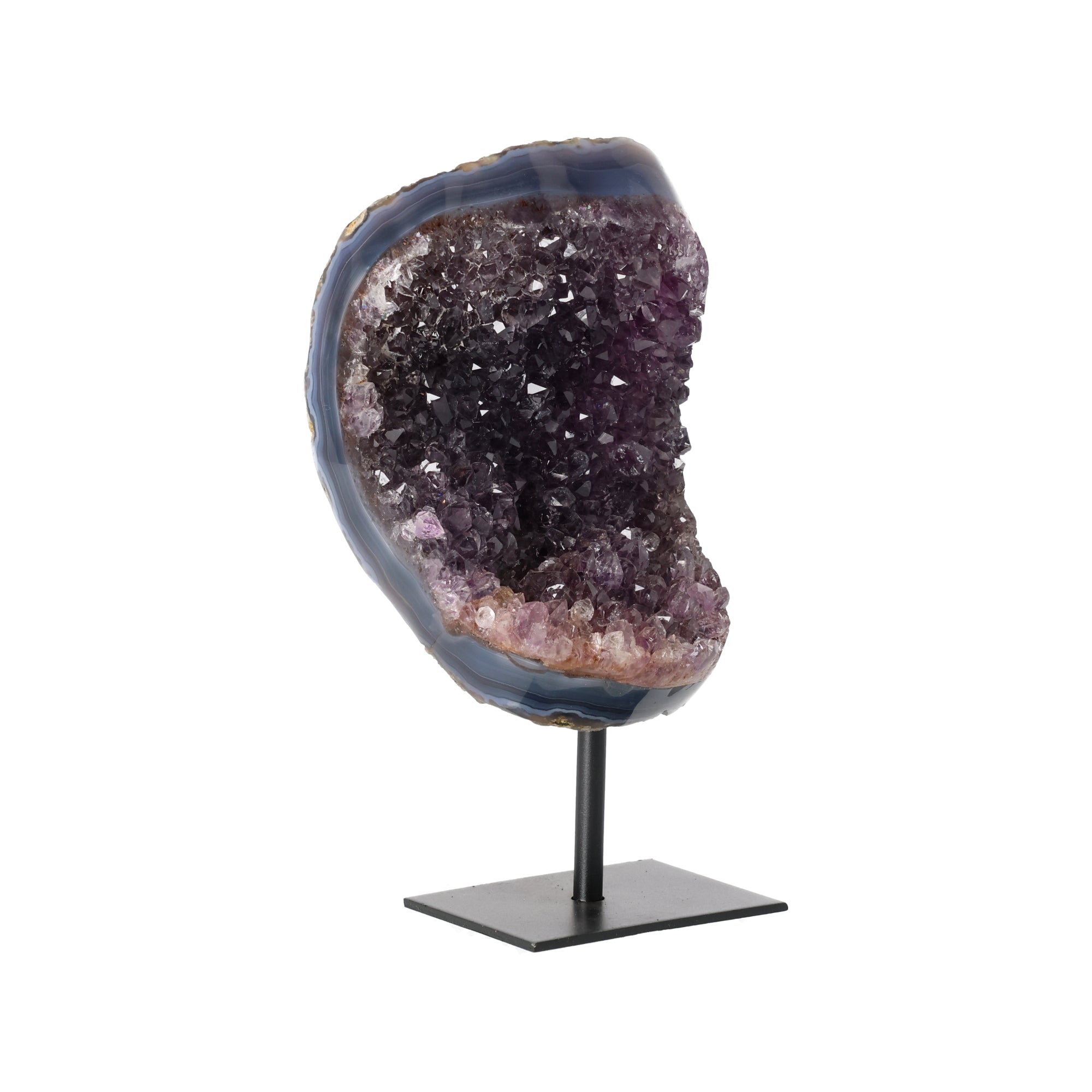 Starlight Vein – Amethyst mit blauem Achat aus Brasilien (#010)