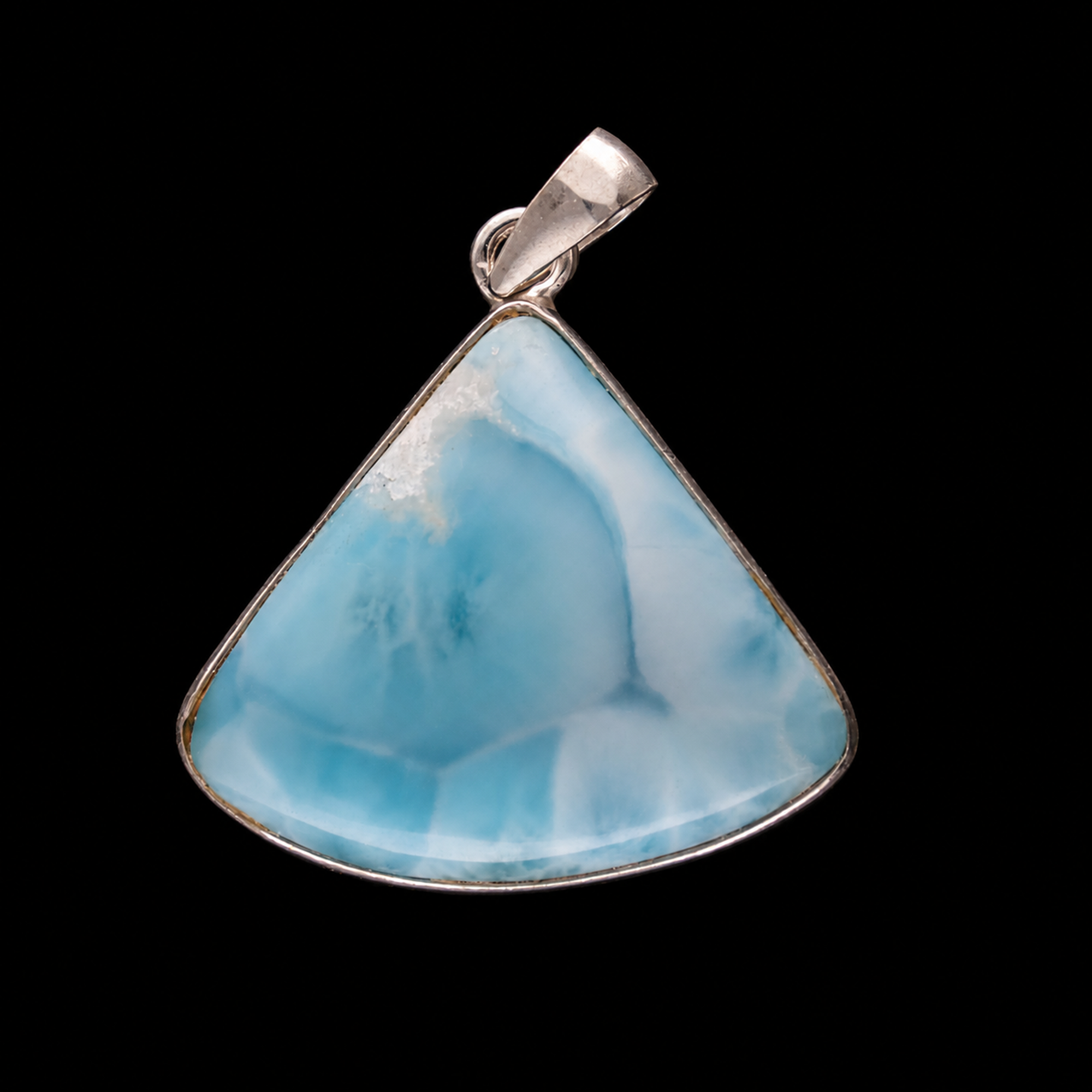 Handgefertigte Larimar Anhänger aus 925 Sterling Silber| Unikat aus der Dominikanischen Republik (#738)