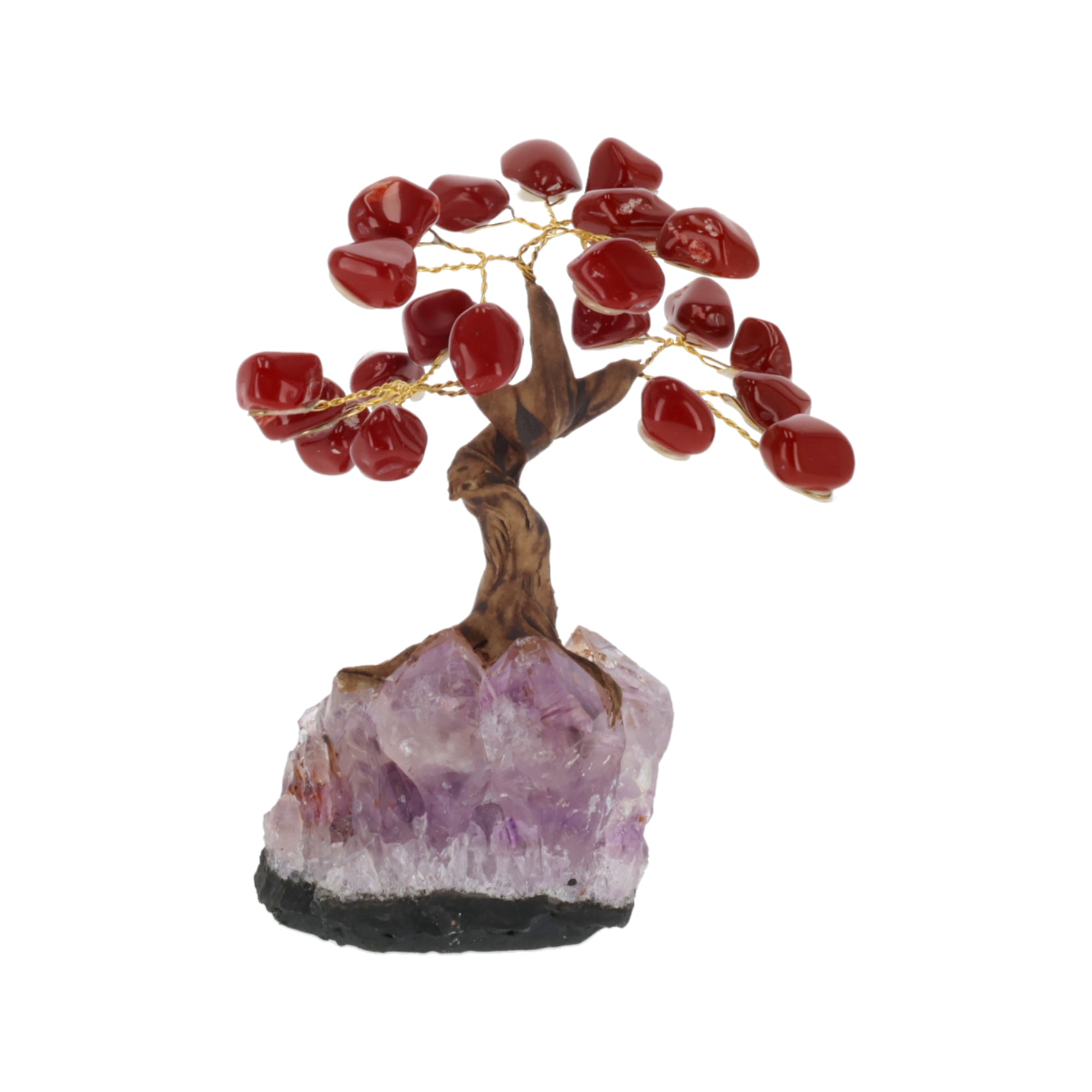 Mini Lebensbaum auf Amethyst/Bergkristall (#376)
