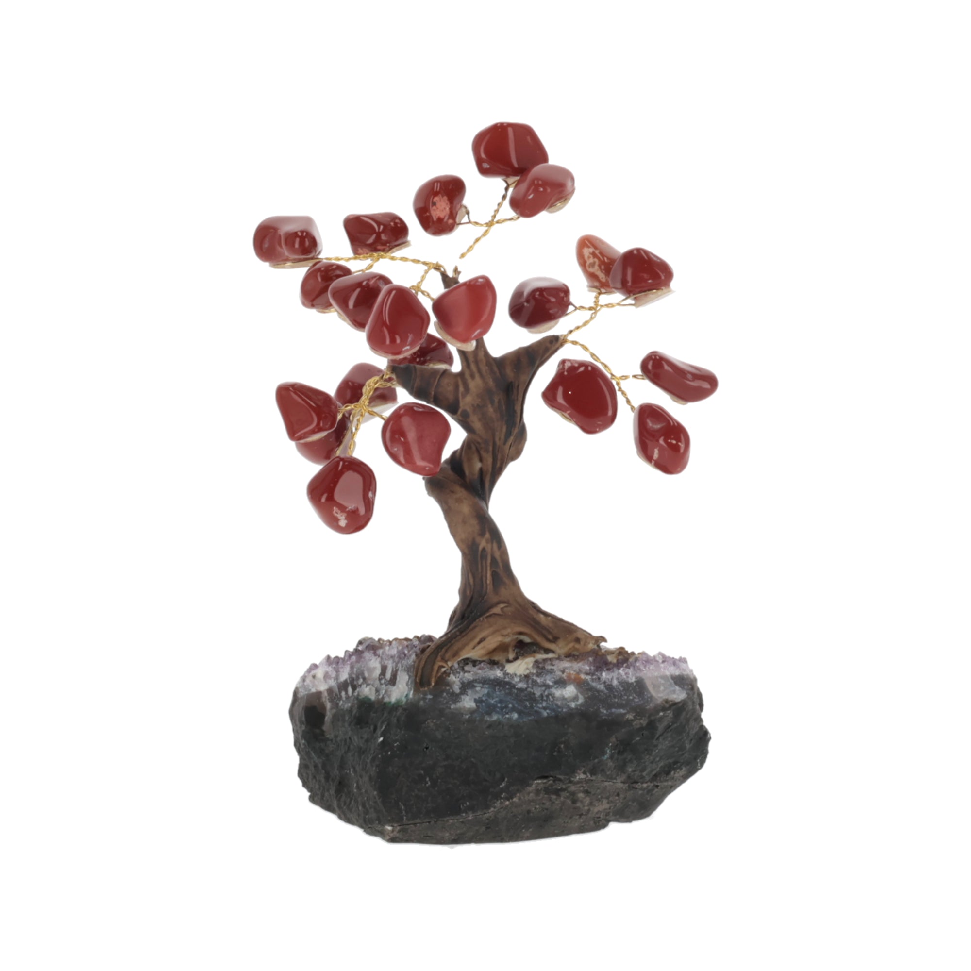 Mini Lebensbaum auf Amethyst/Bergkristall (#376)