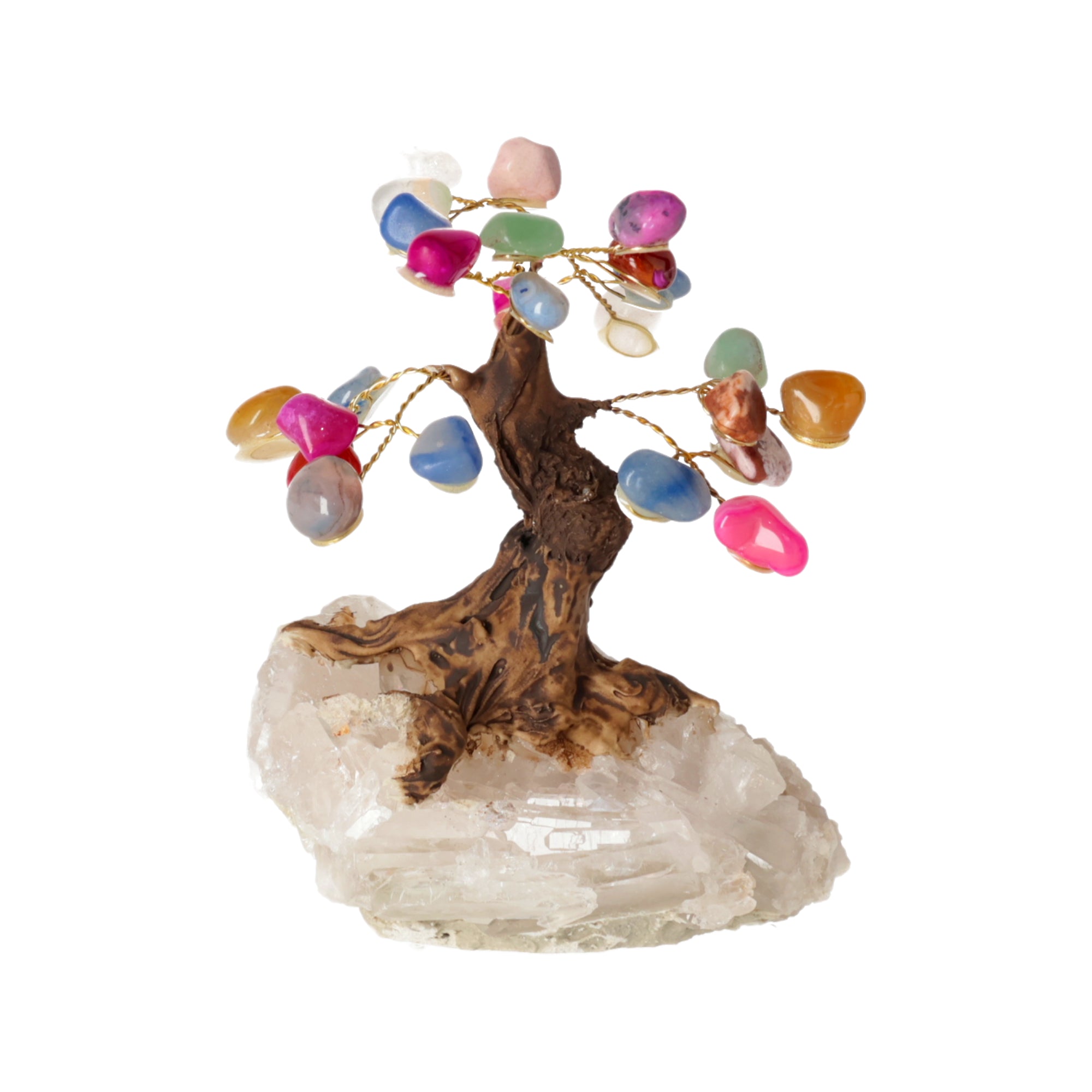 Mini Lebensbaum auf Amethyst/Bergkristall (#376)