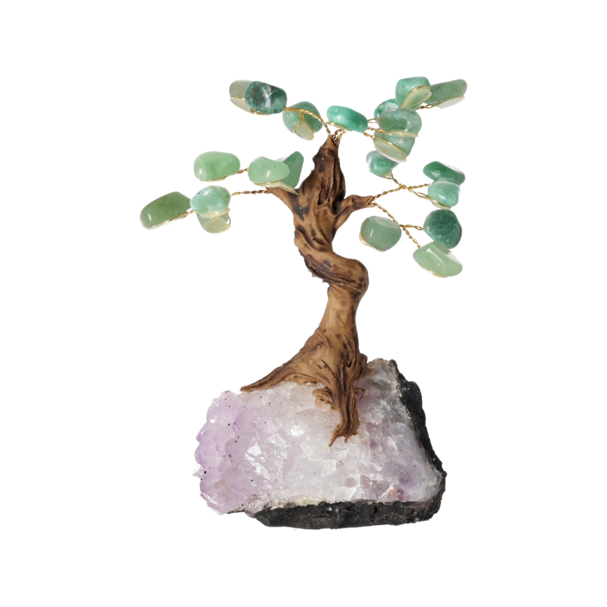 Mini Lebensbaum auf Amethyst/Bergkristall (#376)