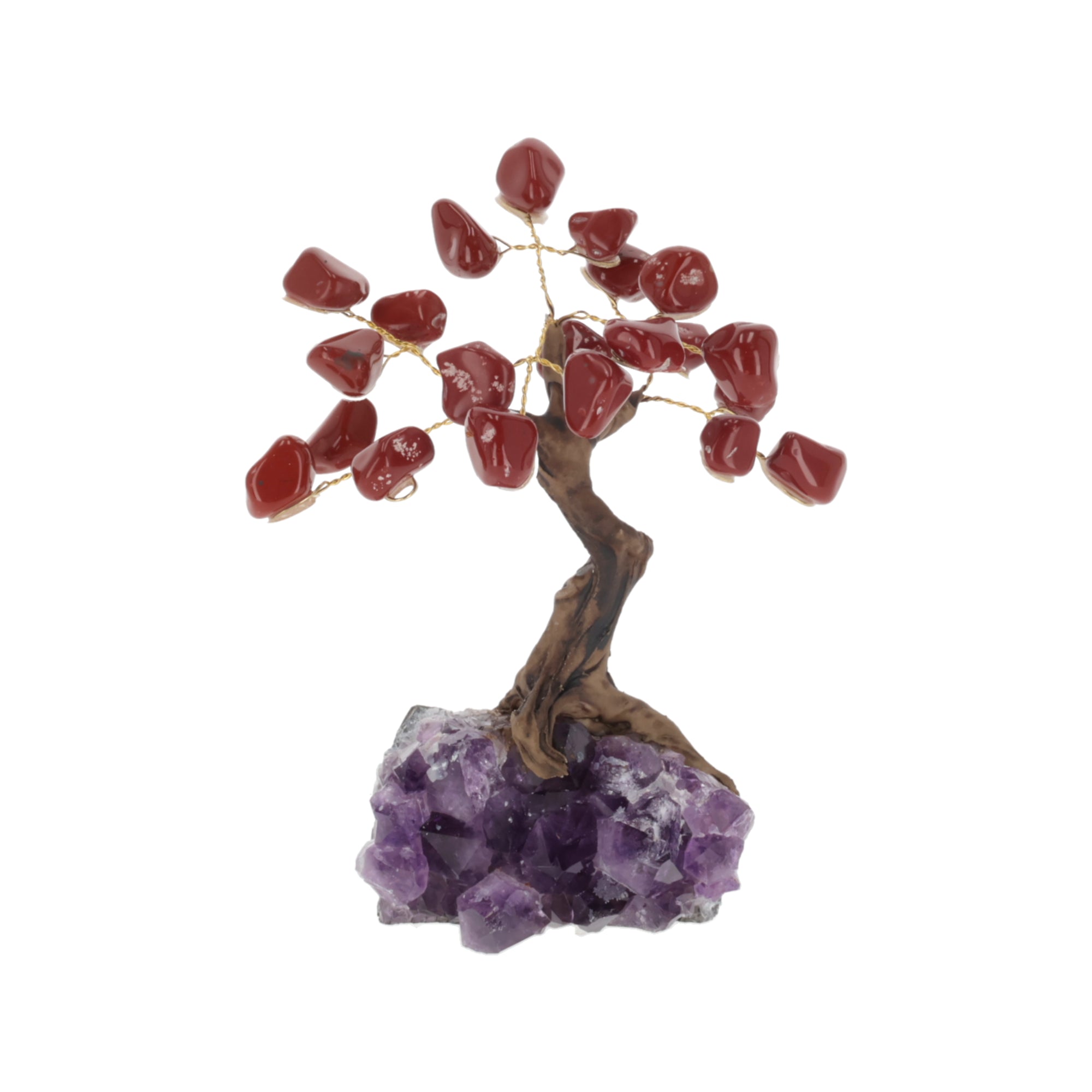 Mini Lebensbaum auf Amethyst/Bergkristall (#376)