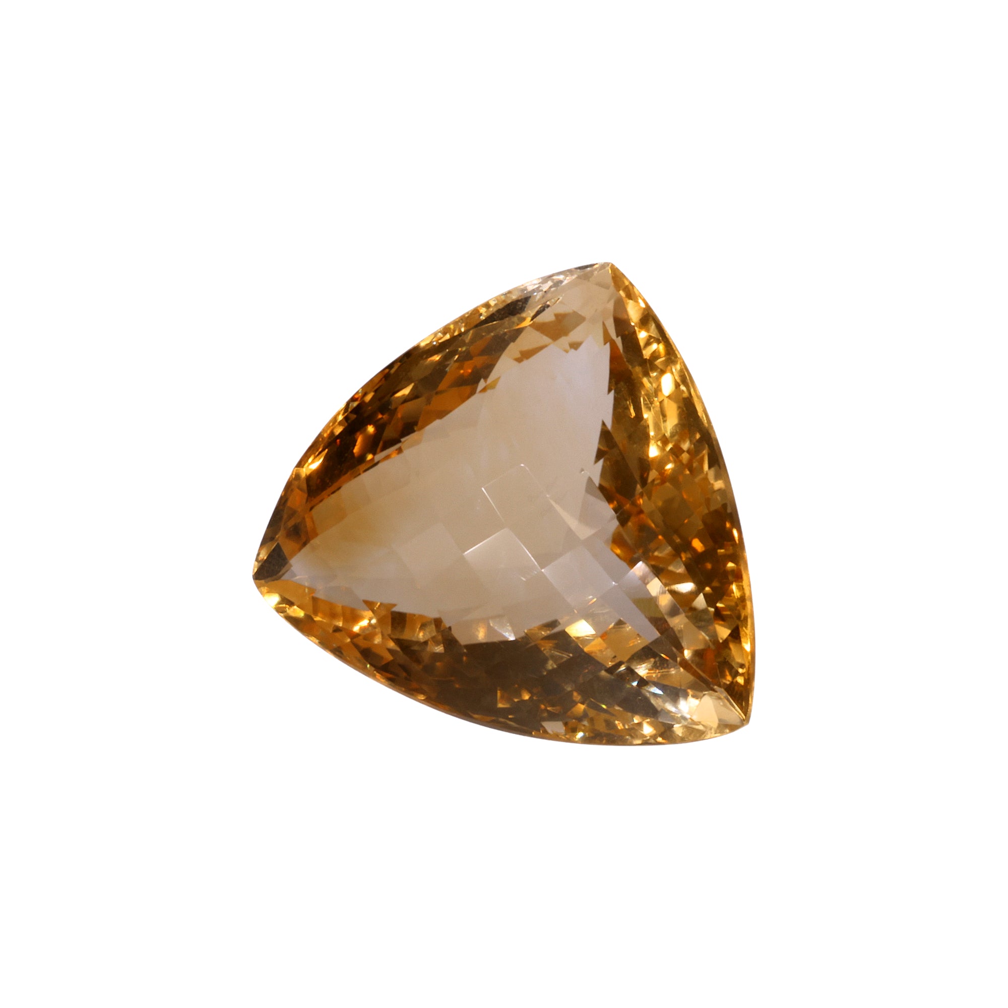 65,61 ct Natürlicher Citrin - Monumentaler Trillion Mixed Cut - GBI Zertifikat