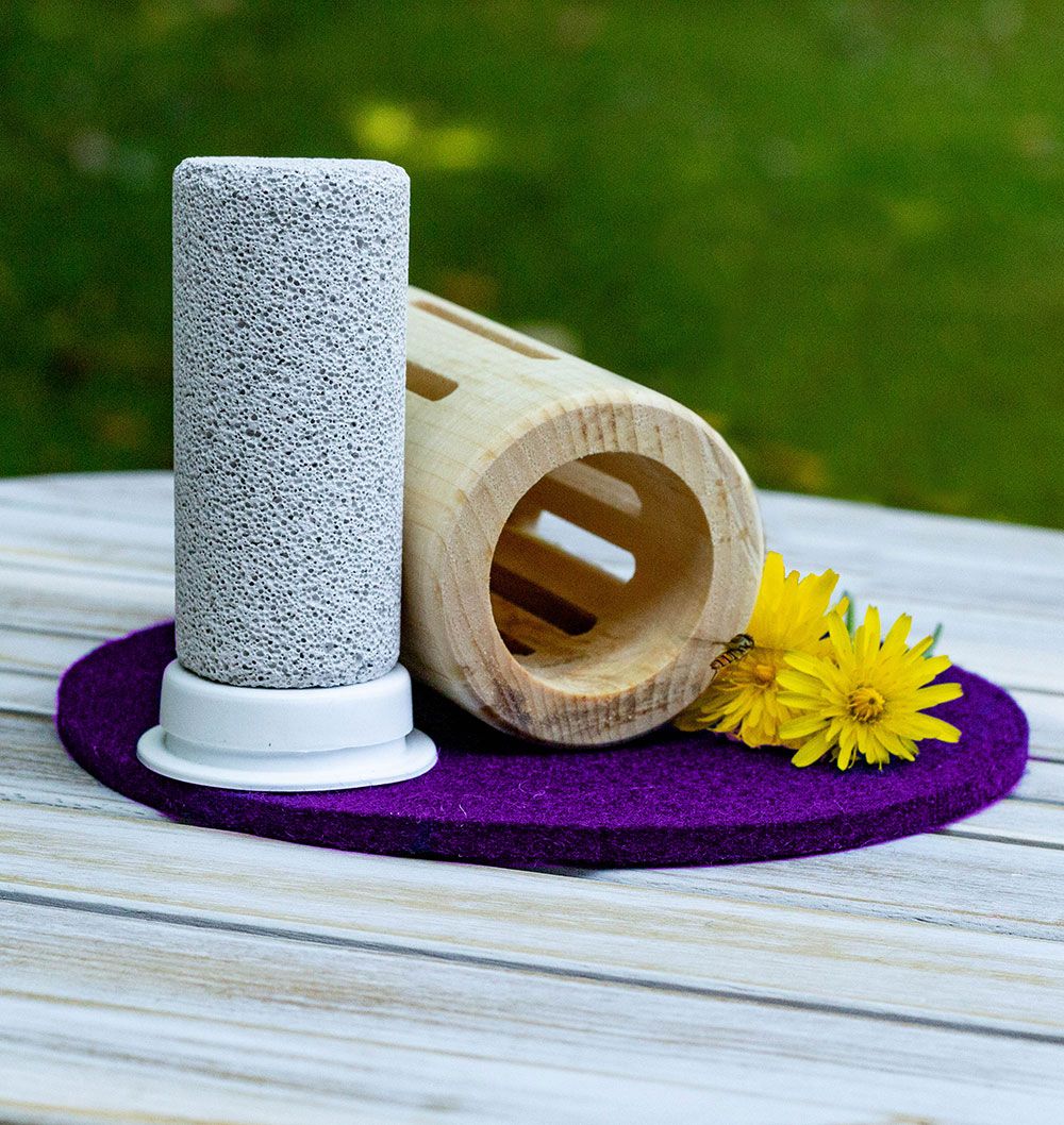Zirbenholz Diffusor mit Bimsstein-Verdufter rund