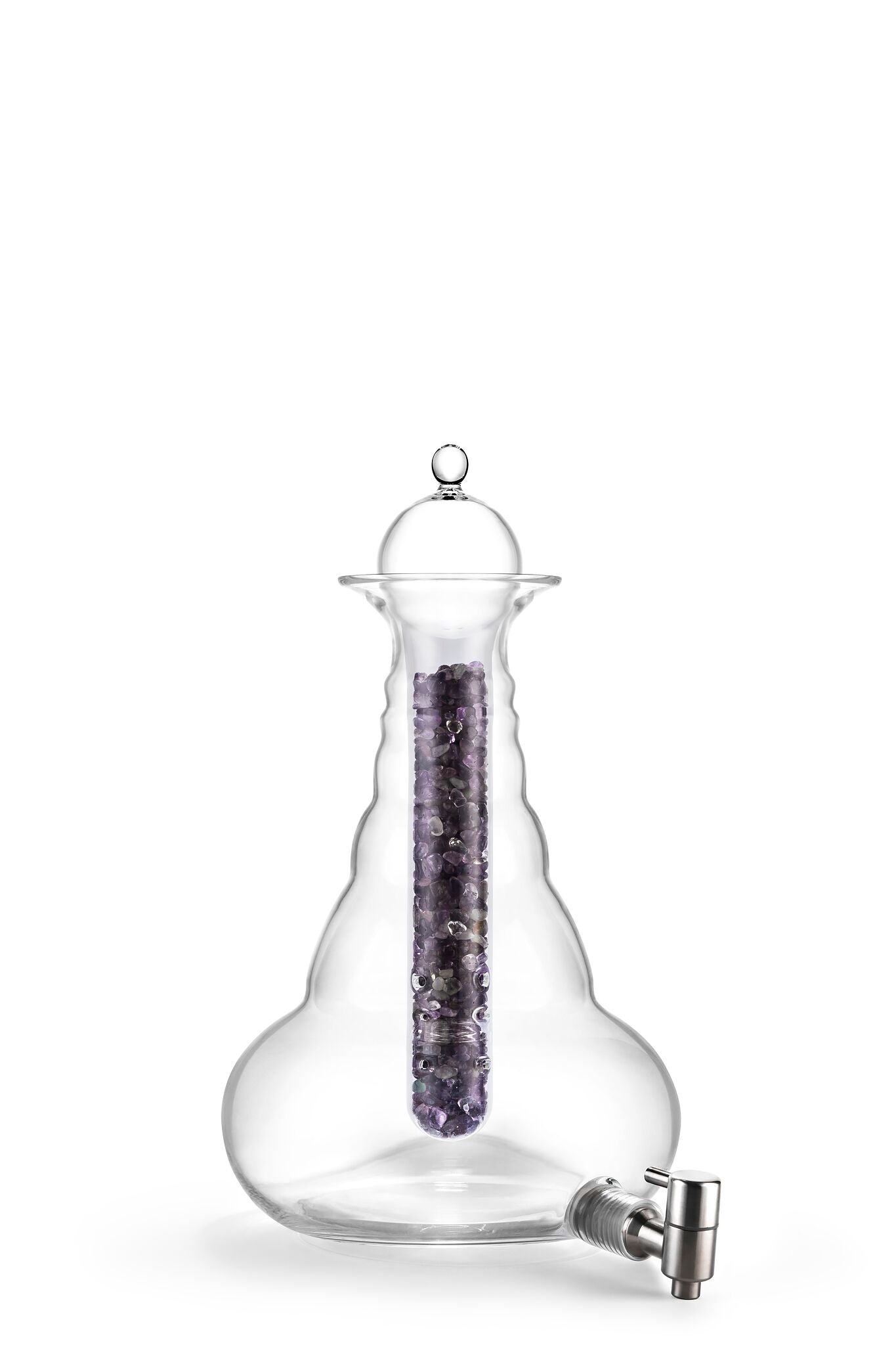 Karaffe Beauty 5l Platin - Blume des Lebens - mundgeblasen