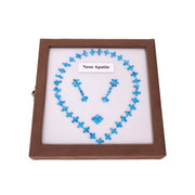25,335 ct Neon-Apatit Set - 176 Edelsteine im Ovalschliff - Elektrisierendes Blau