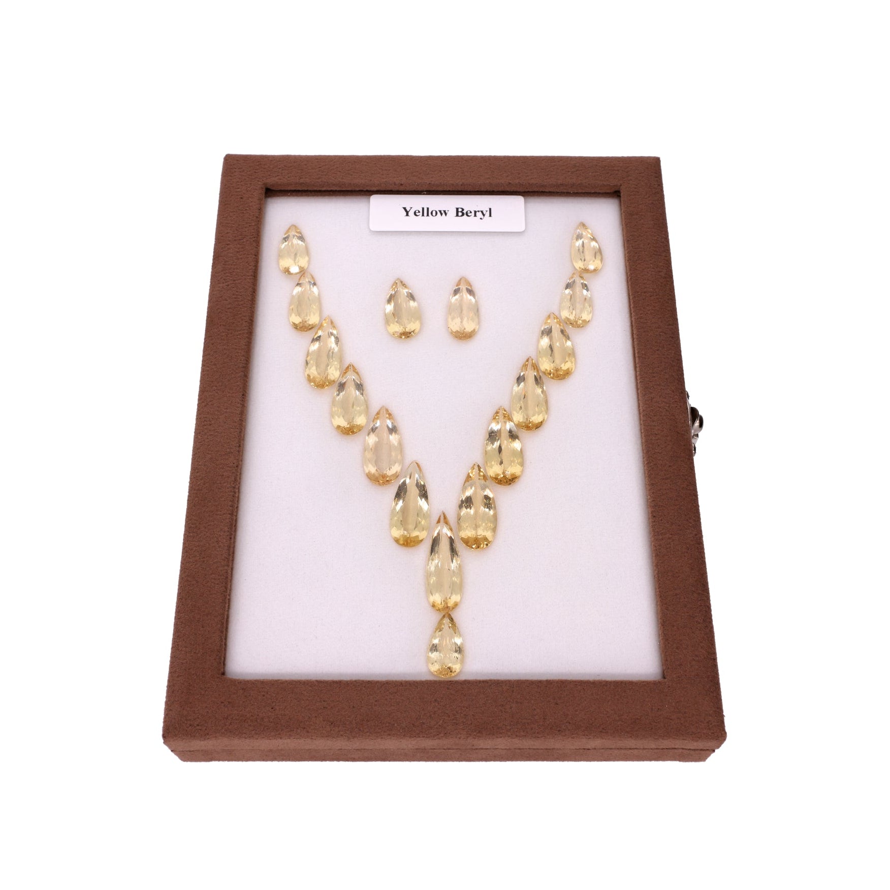 105.21 ct Beryl Set - 16 Monumental Statement Gemstones - Golden Brilliance
