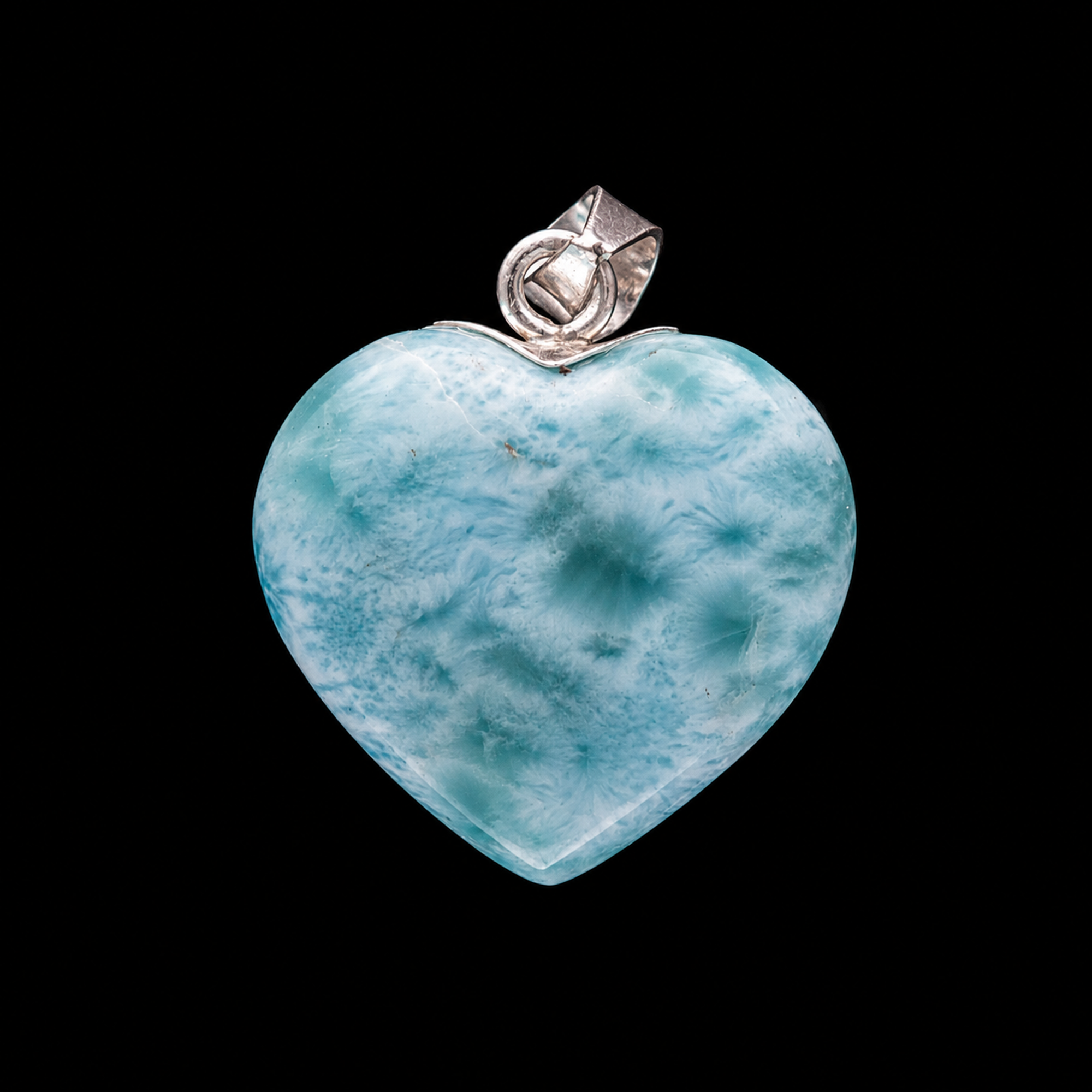 Handgefertigte Larimar Anhänger aus 925 Sterling Silber| Unikat aus der Dominikanischen Republik (#738)