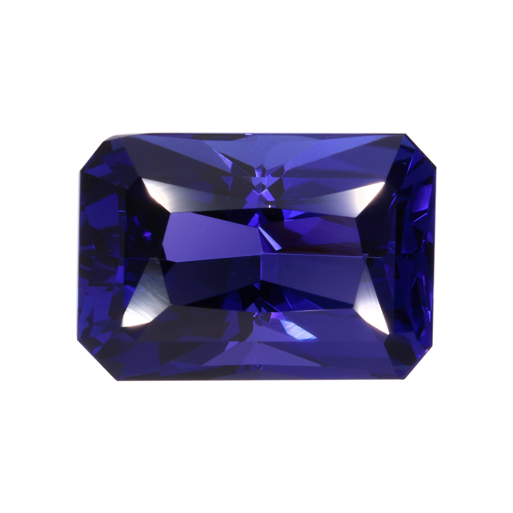 Tansanit 14,77 ct - IGI Zertifikat - Intense Blue Violetish - Cut Cornered Rectangular Mixed Cut