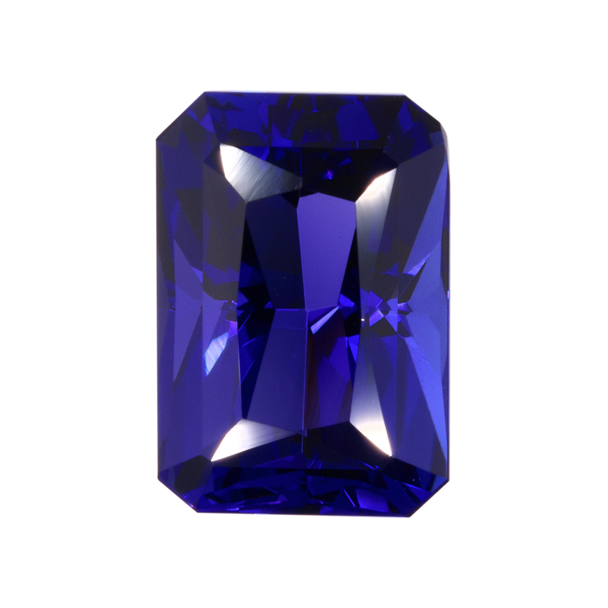 Tansanit 14,77 ct - IGI Zertifikat - Intense Blue Violetish - Cut Cornered Rectangular Mixed Cut
