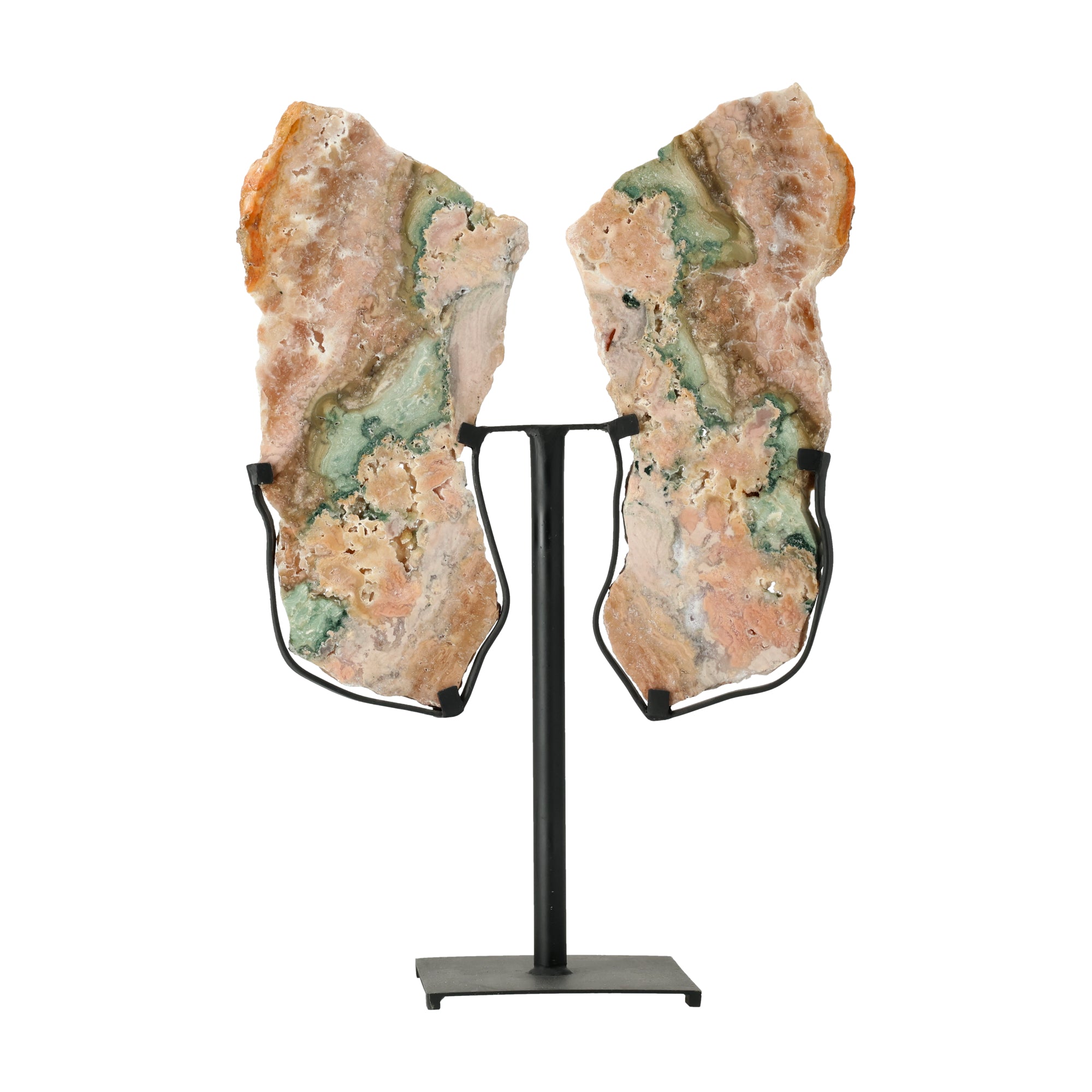 Pink Amethyst Wings with Jasper