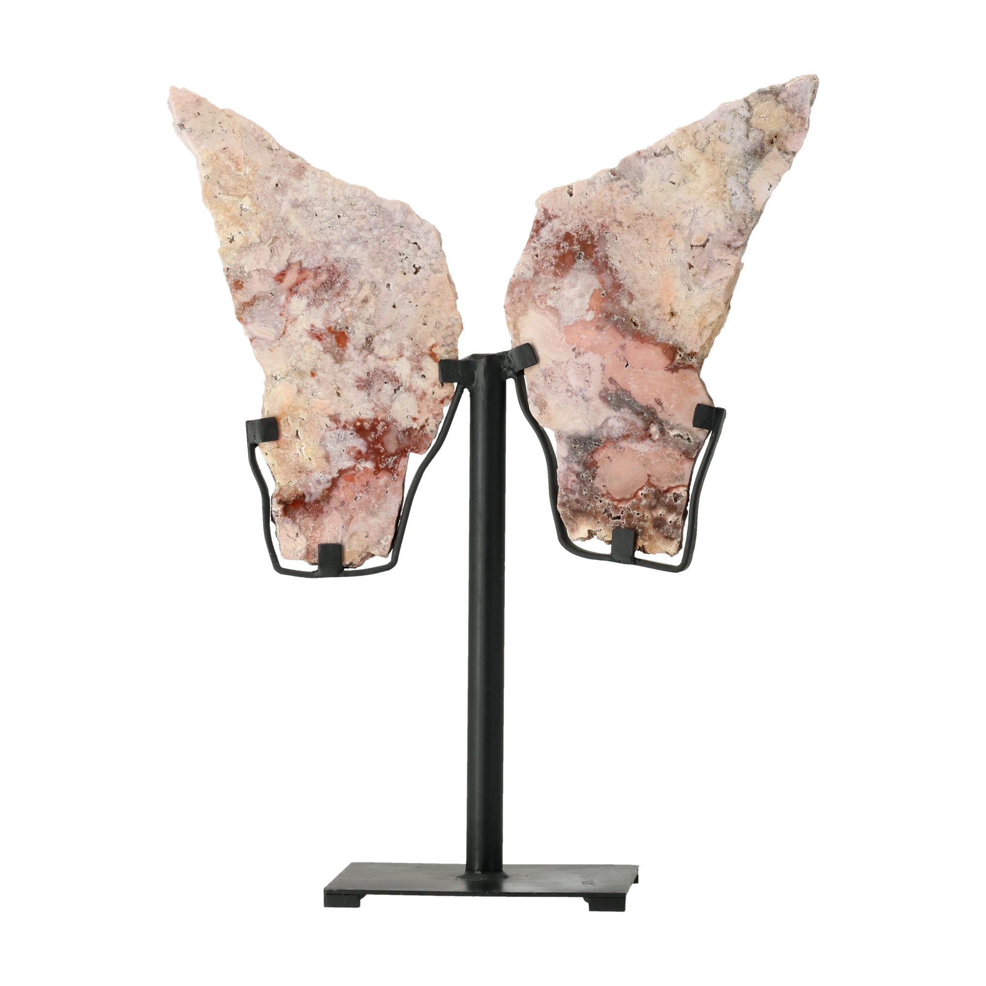 Pink Amethyst Wings with Jasper