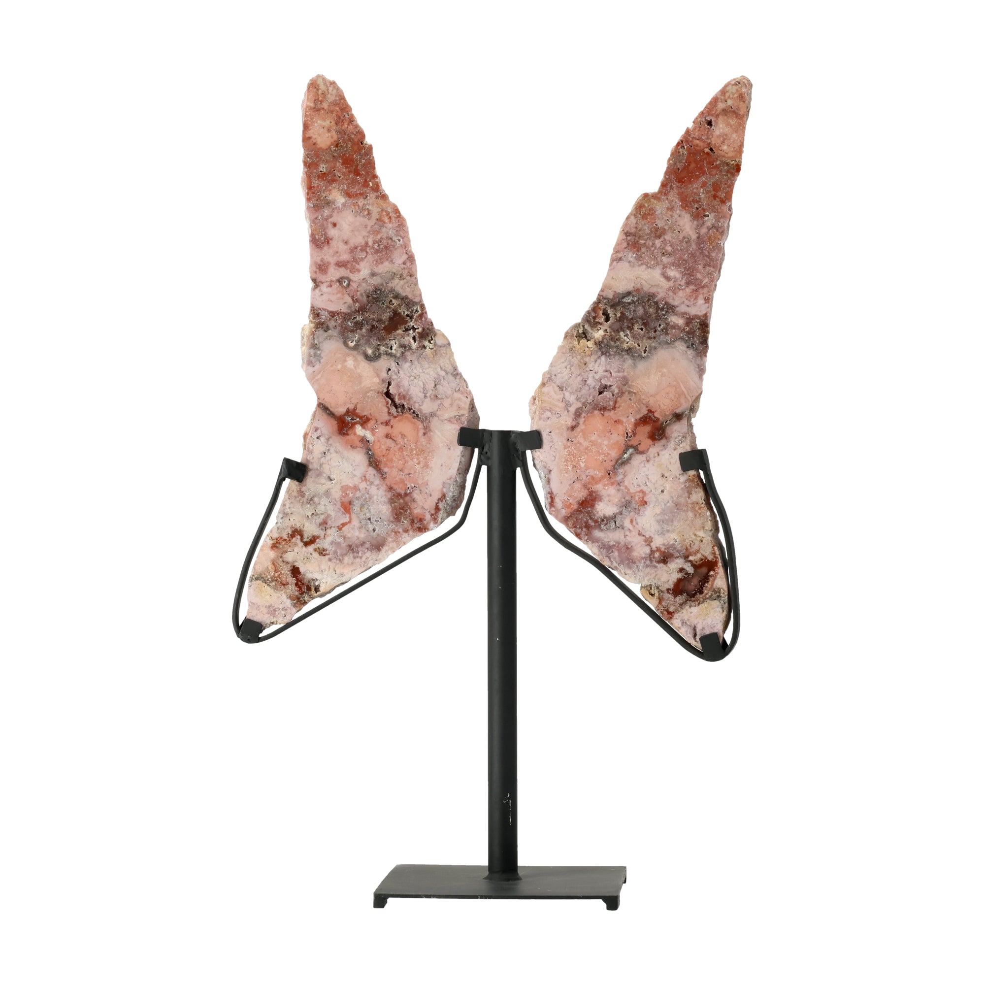 Pink Amethyst Wings with Jasper