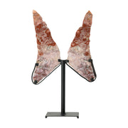 Pink Amethyst Wings with Jasper