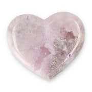 Pink Amethyst Herz Brasilien poliert offene Kristallstrukturen rosa beige