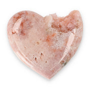 Pink Amethyst Herz Brasilien poliert offene Kristallstrukturen rosa beige