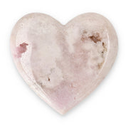 Pink Amethyst Herz Brasilien poliert offene Kristallstrukturen rosa beige