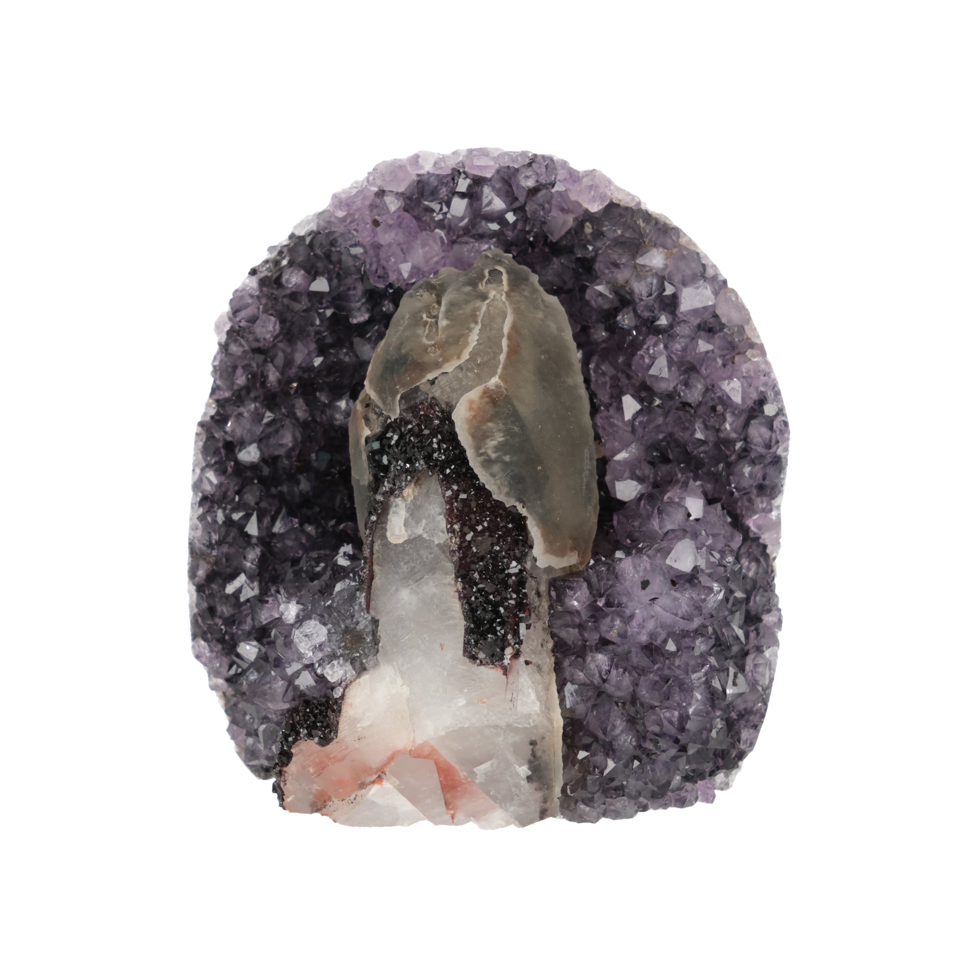 Moonlight Sanctuary - 0,959 kg Amethyst mit Calcit aus Uruguay - Unikat (#532)