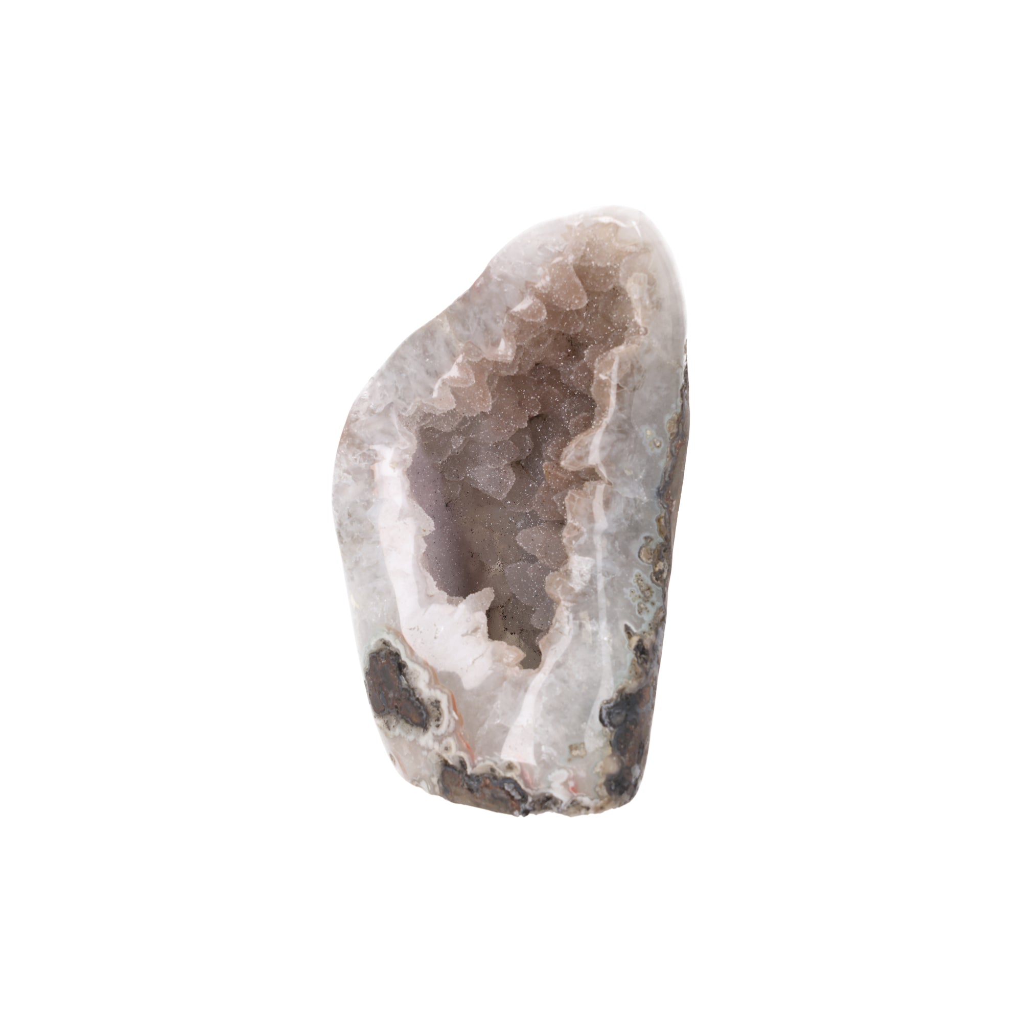 Ivory Cavern ✦ Amethyst mit Drusy & feinen Turmalin-Akzenten aus Uruguay | 2.165 g   (#794)