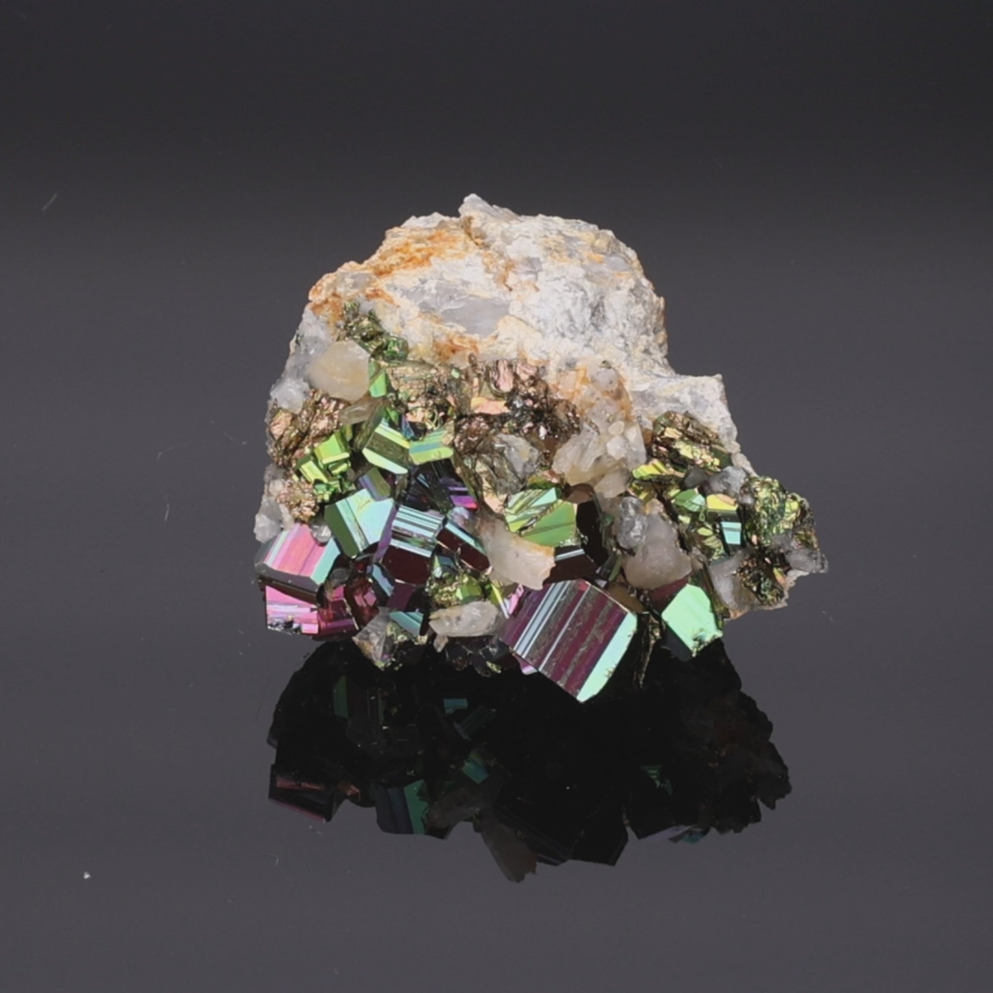 Load video: Prism Dominion - Rainbow Pyrite from Borneo, Indonesia - 224 g (#1354)