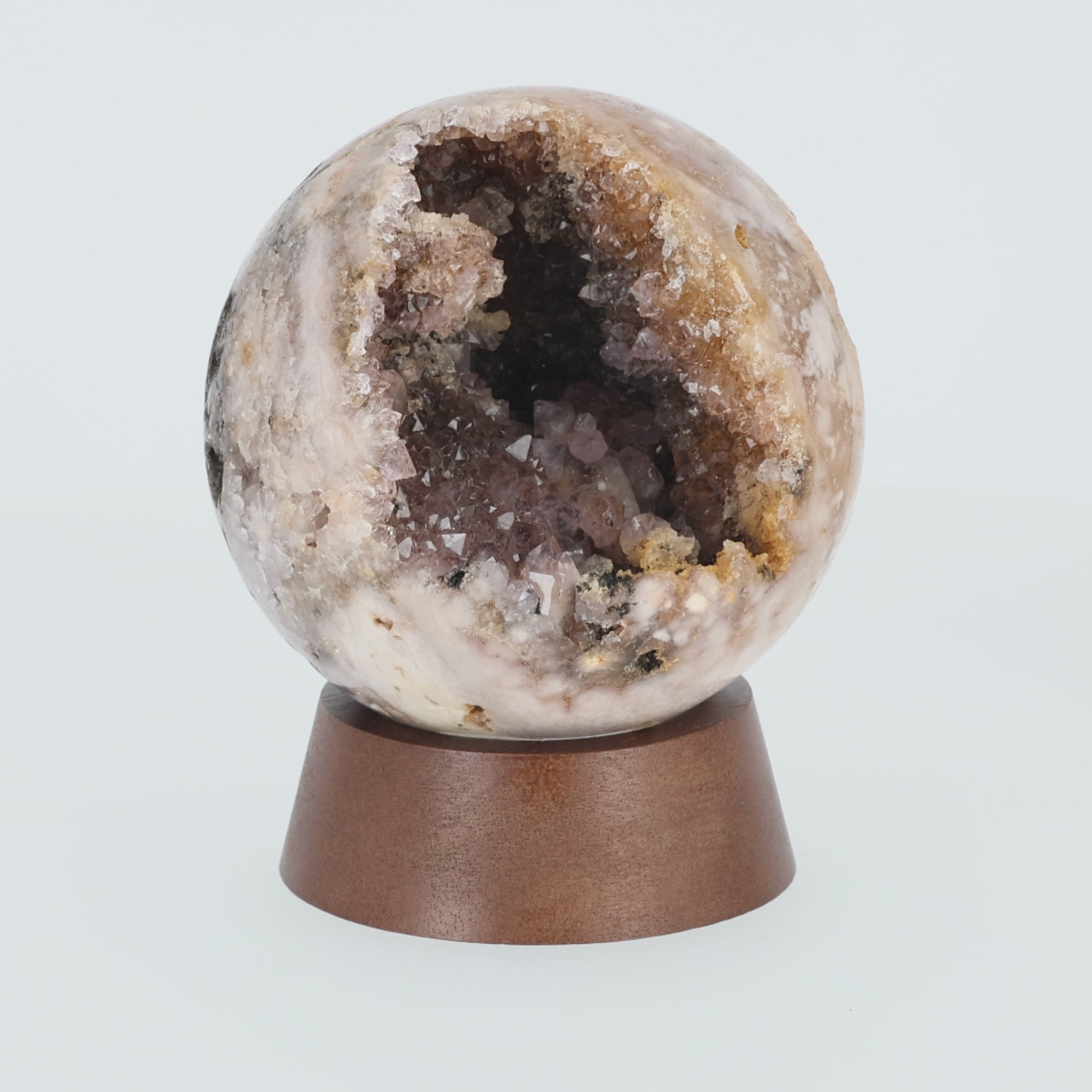 Video laden: Desert Rose Sphere – Pink Amethyst Kugel aus Brasilien (#007)