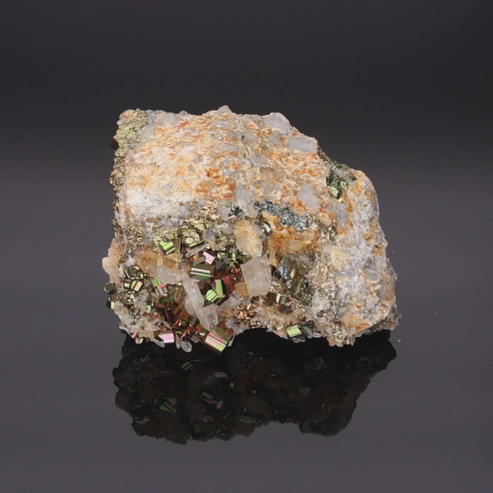 Load video: Titan Nova - Rainbow Pyrite from Borneo, Indonesia - 553 g (#1355)