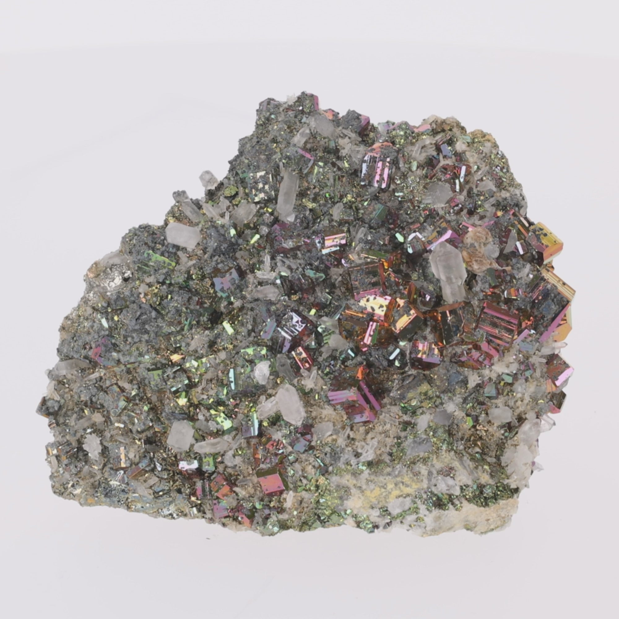 Load video: Cosmic Spire – Rainbow Pyrit aus Borneo, Indonesien – 1263 g (#1405)