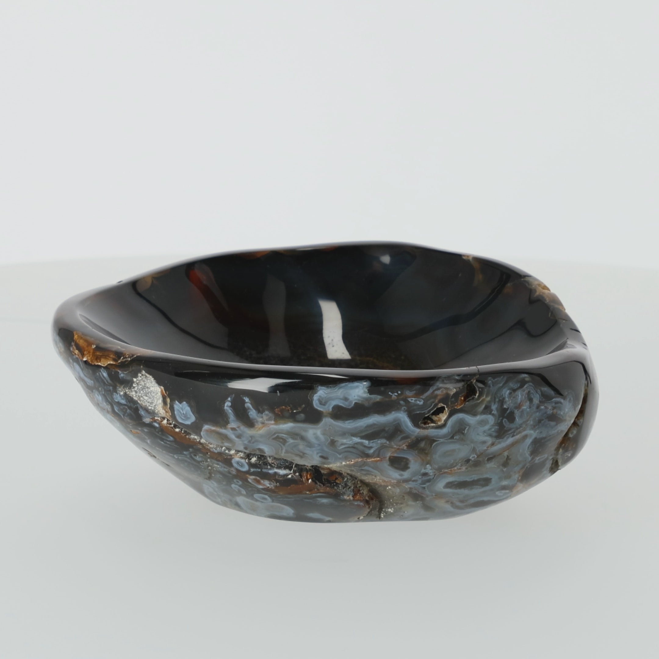 Load video: Agate Gemstone Bowls (#187)