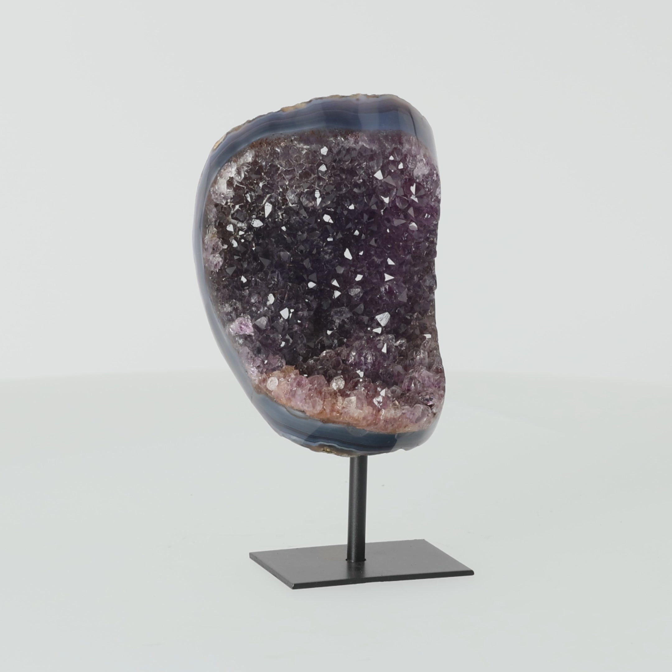 Video laden: Starlight Vein – Amethyst mit blauem Achat aus Brasilien (#010)
